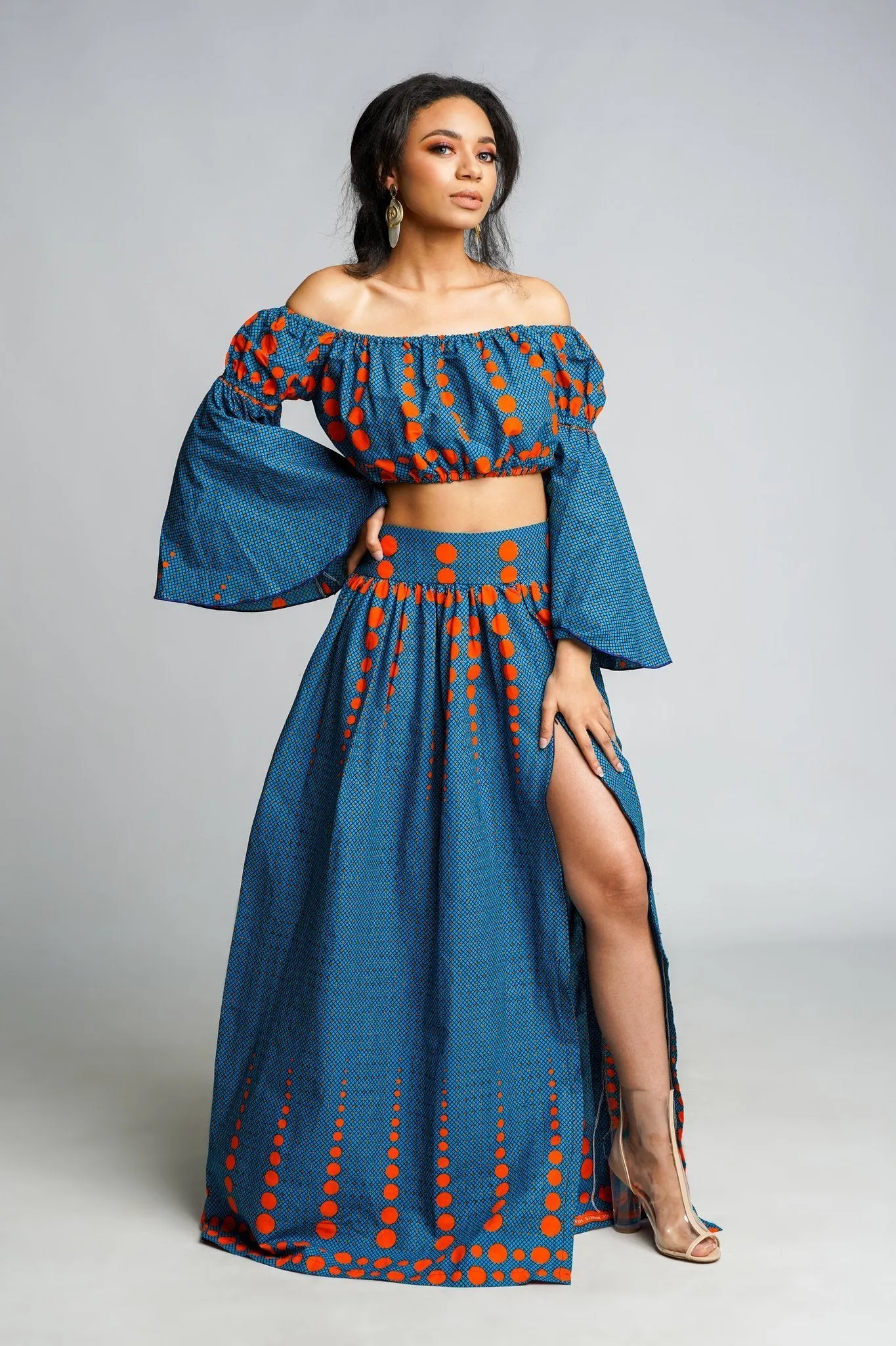ELORA African Print Crop Top