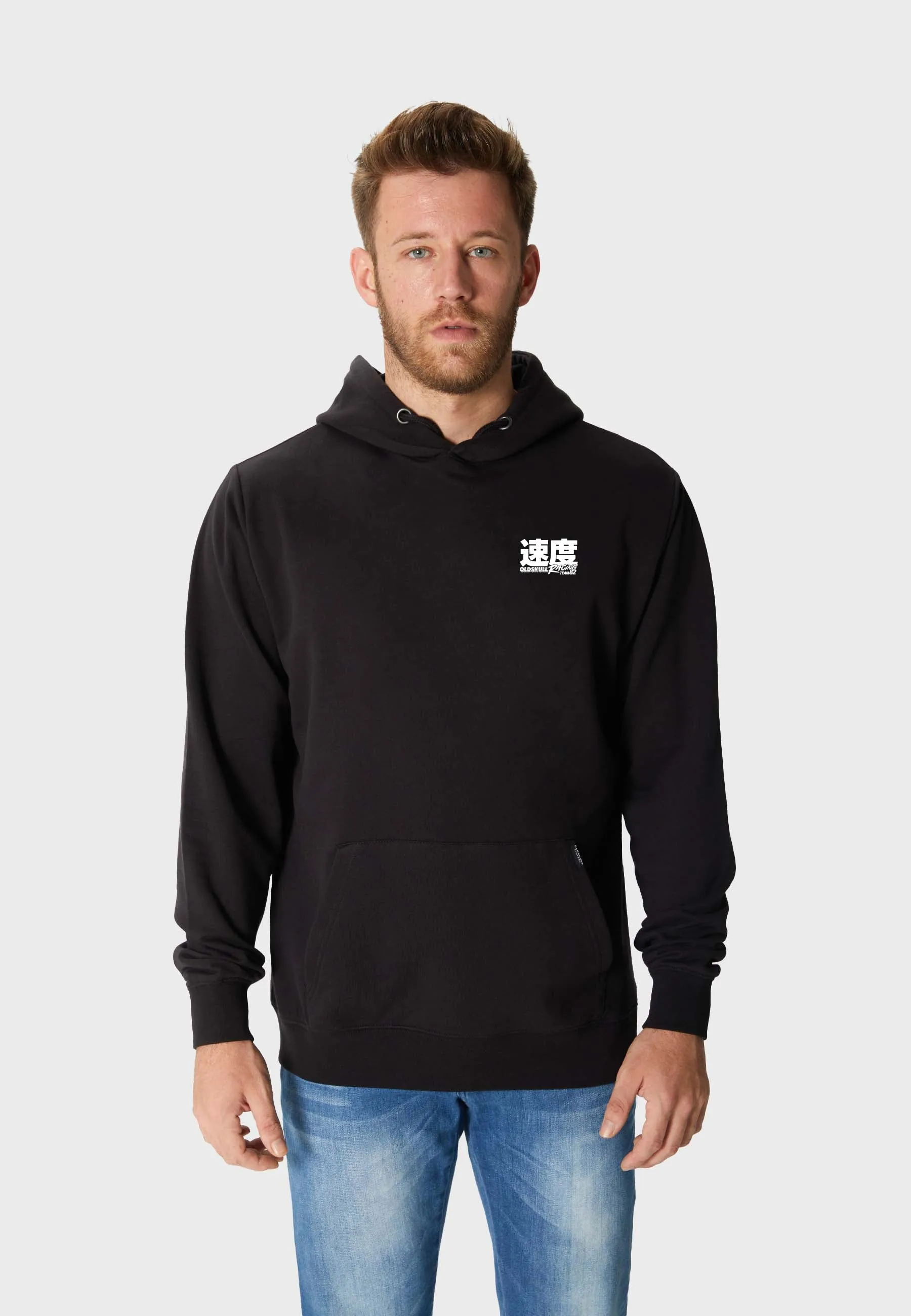 Flashback Racer Backprint Hoodie Black