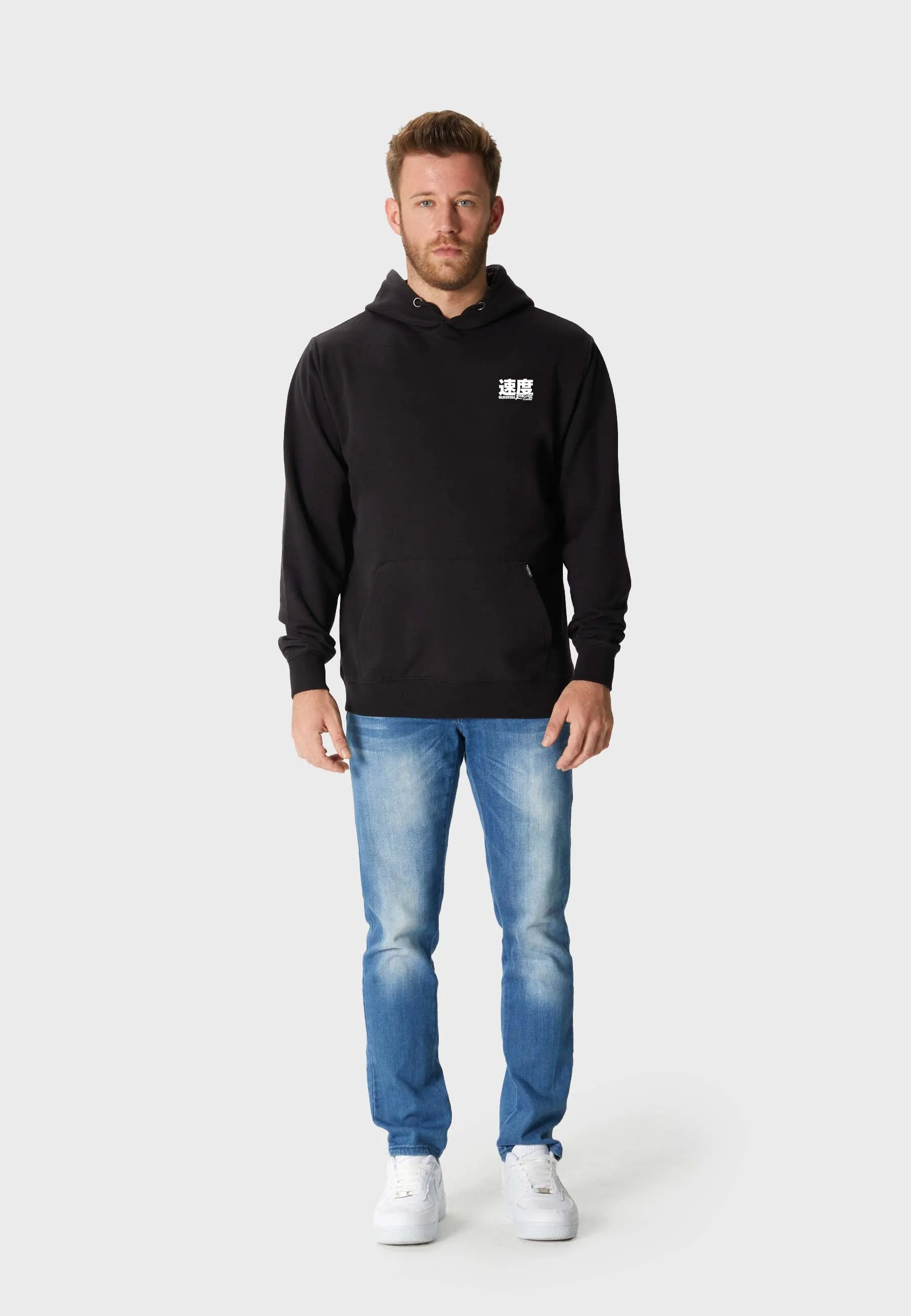 Flashback Racer Backprint Hoodie Black