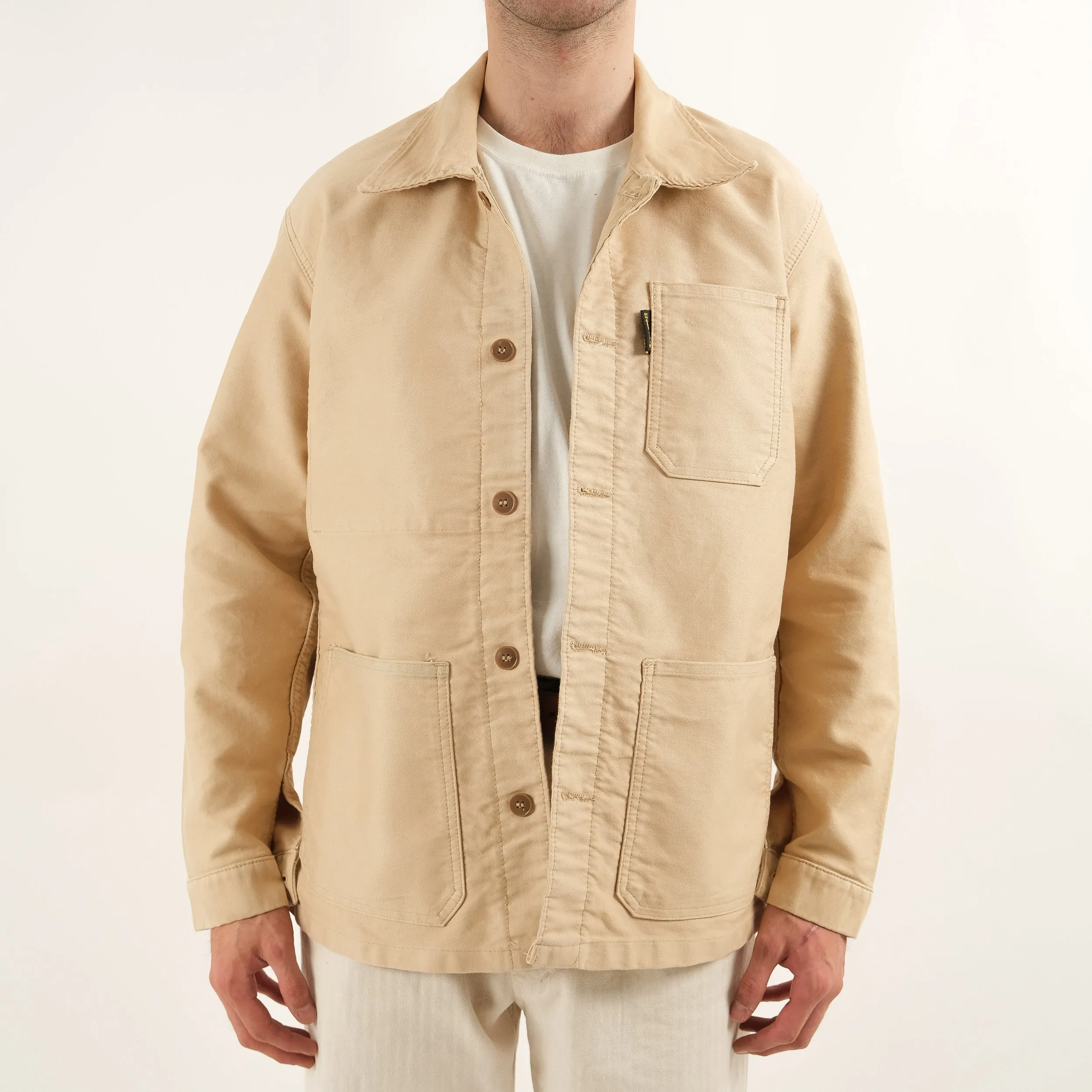 FRENCH CREAM MOLESKINE WORK JACKET