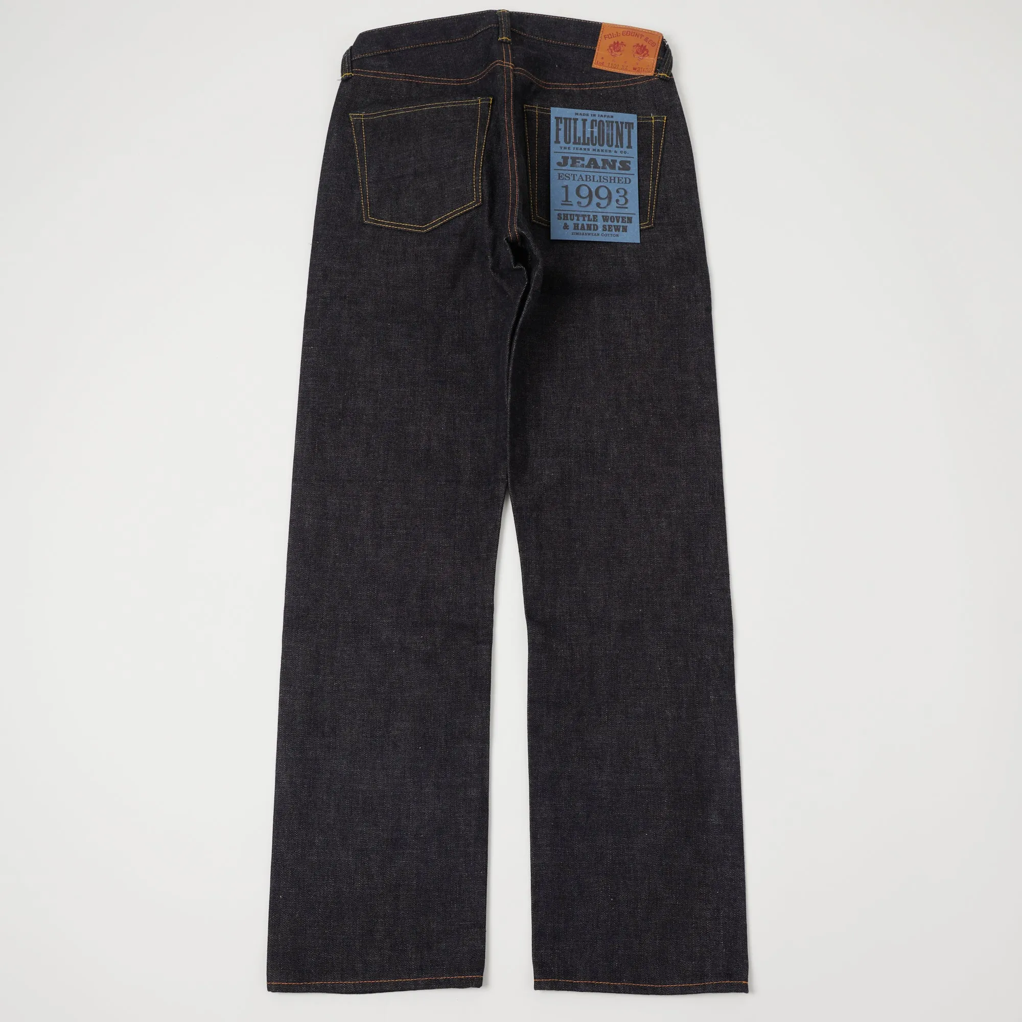 Full Count 1101XX 15.5oz 'Plain Pocket' Loose Straight Jean - Raw