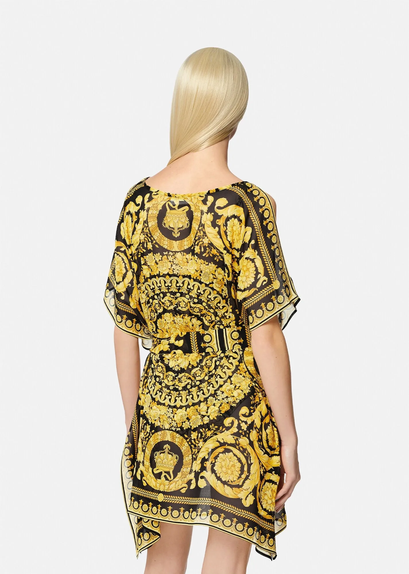 Georgette Digital Printed Beach Wear Women's Short Kaftan
