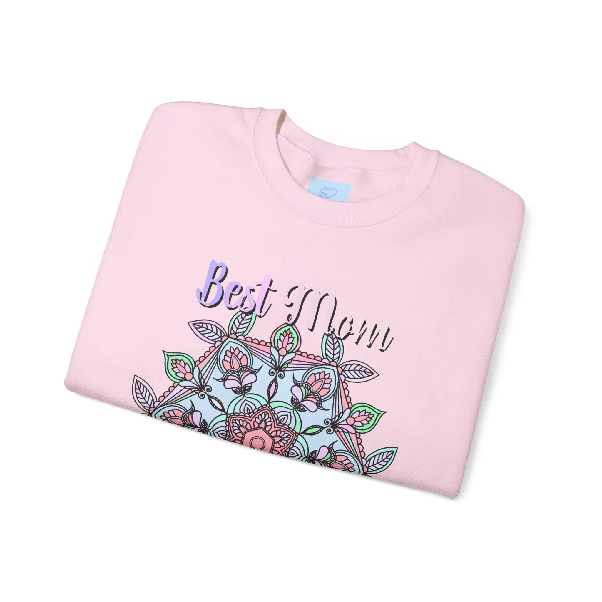 Handmade Mandala Design Crewneck Sweatshirt - Best Mom Ever