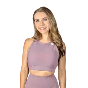 Heart And Soul Crop Tank - Dusty Rose