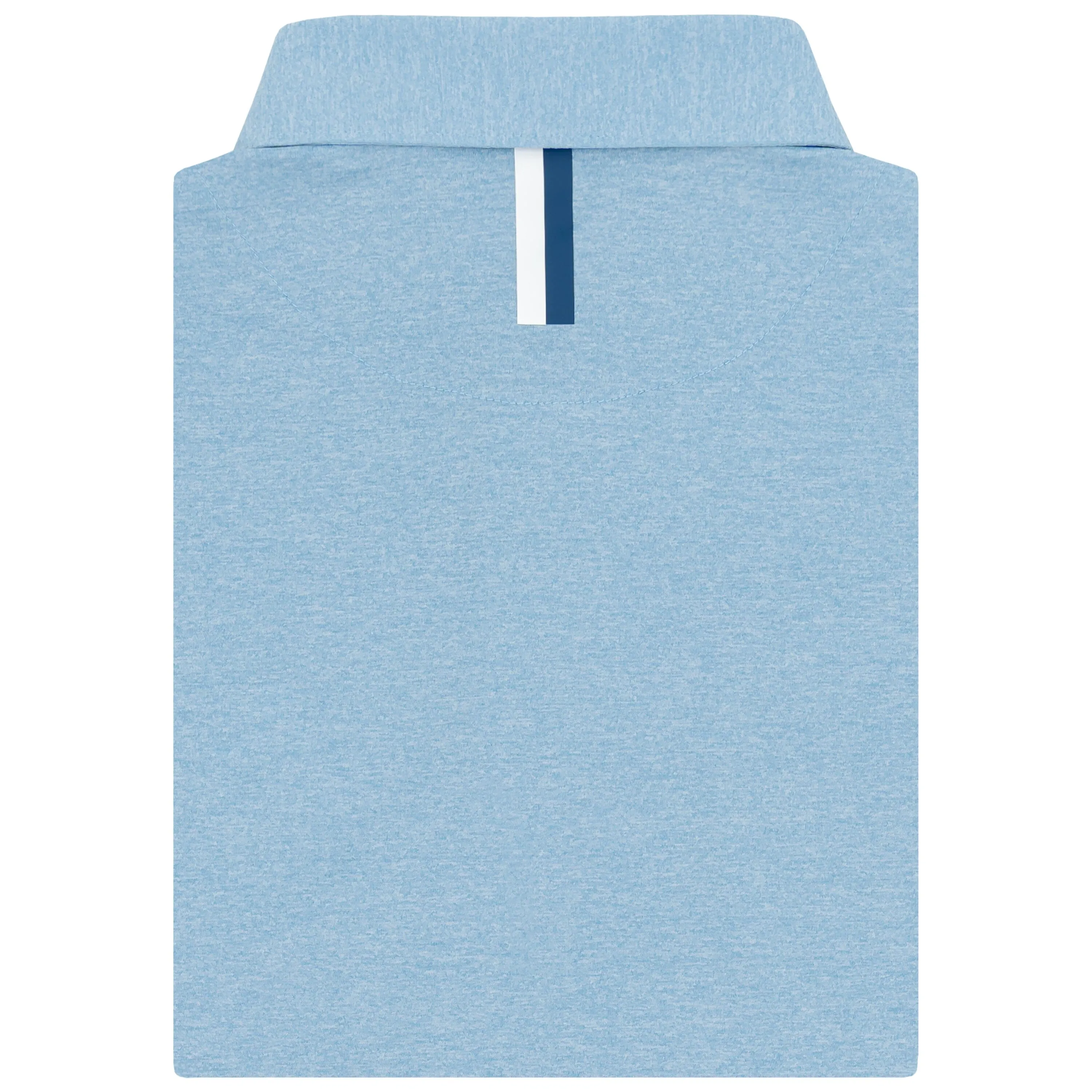 Heather | Long Sleeve Performance Polo | Heather - Stone Blue/White
