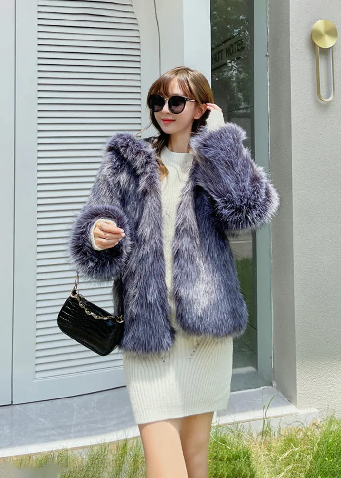 Hooded Crop Faux Fur Coat