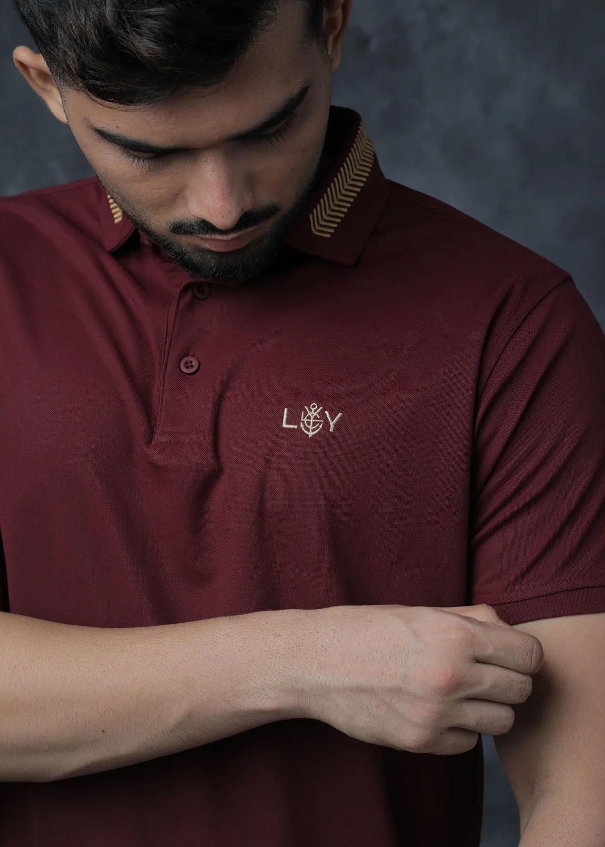 LCY | Contrast Embroiderey Basic Polo