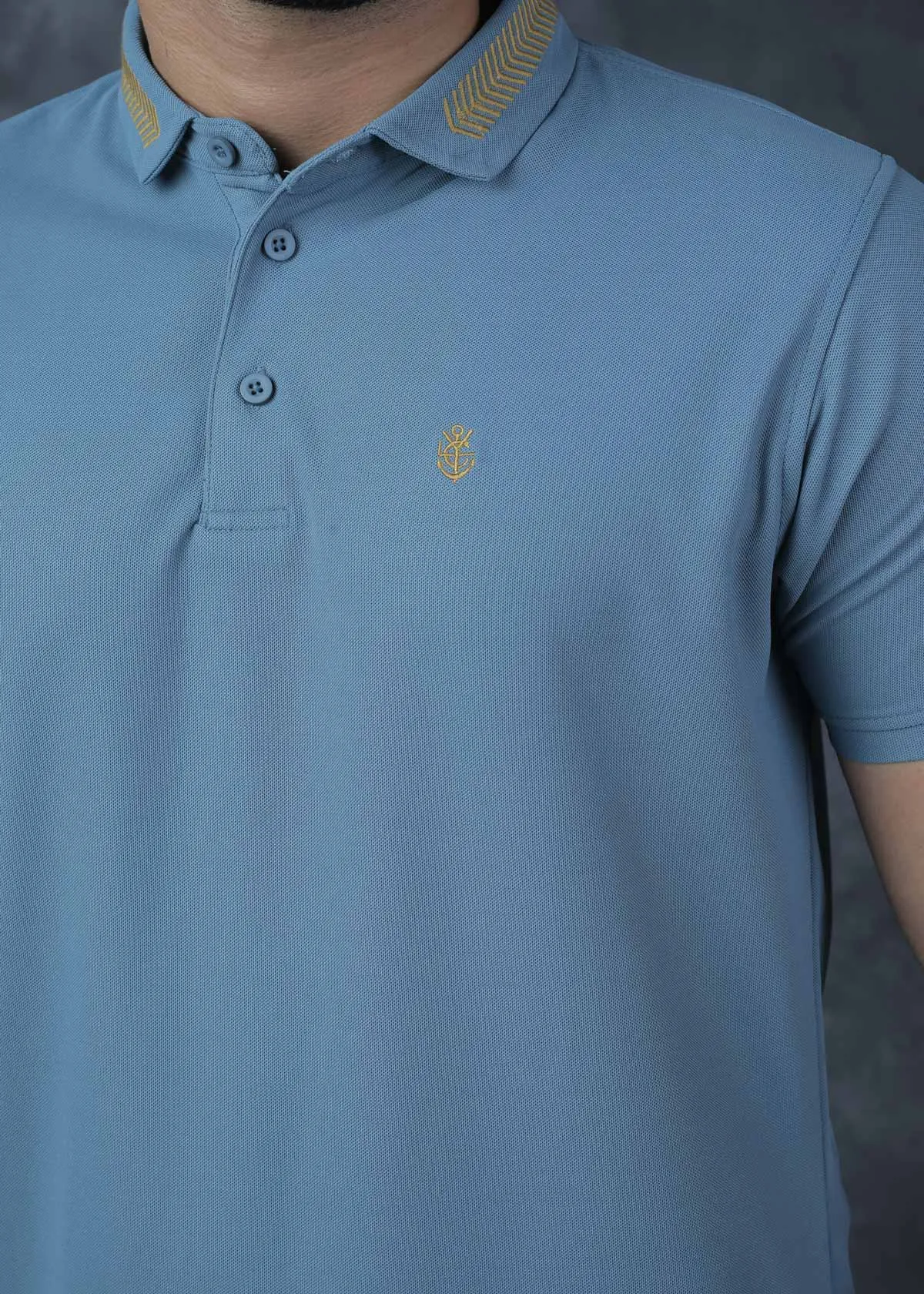 LCY | Contrast Embroiderey Basic Polo