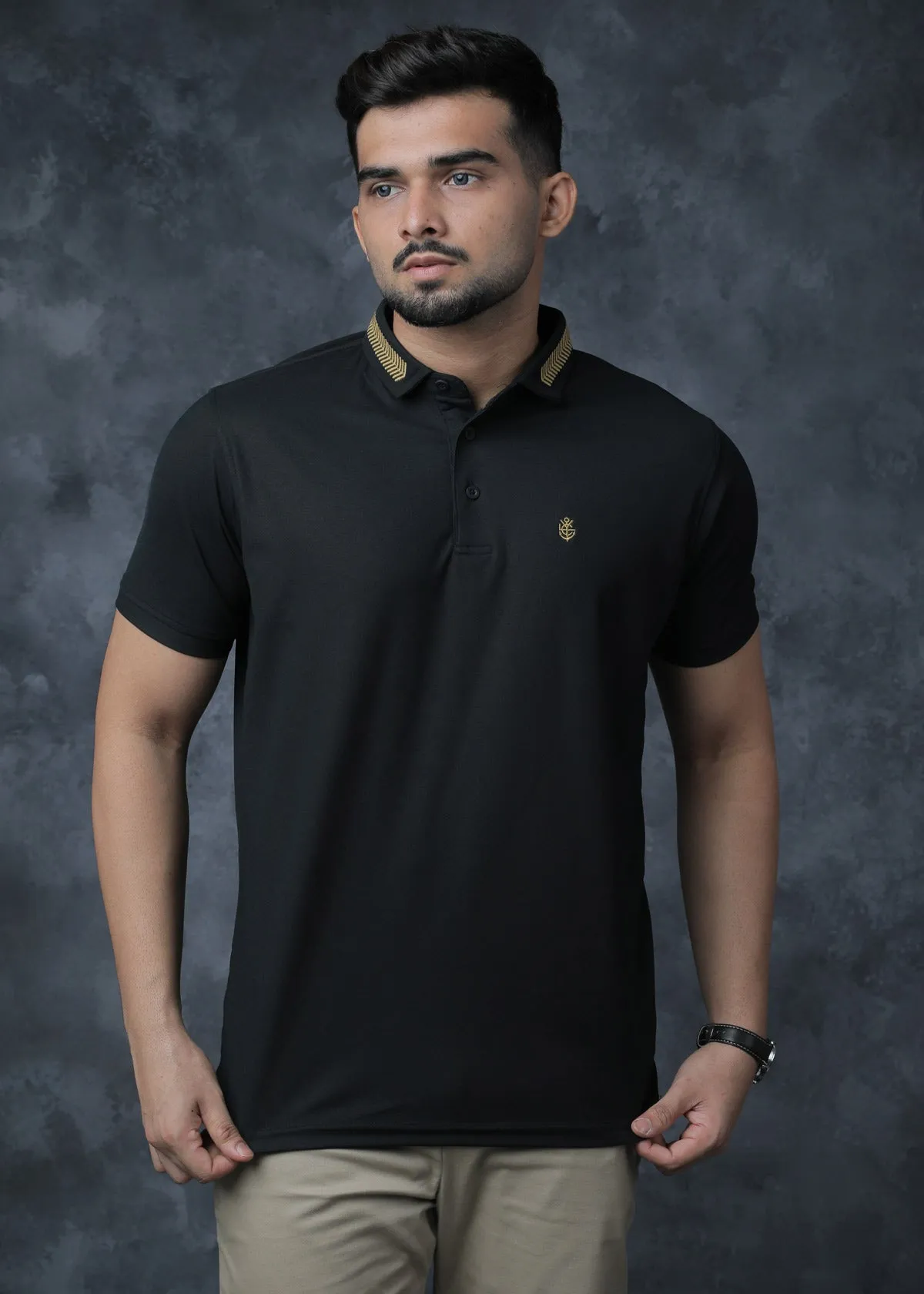 LCY | Contrast Embroiderey Basic Polo