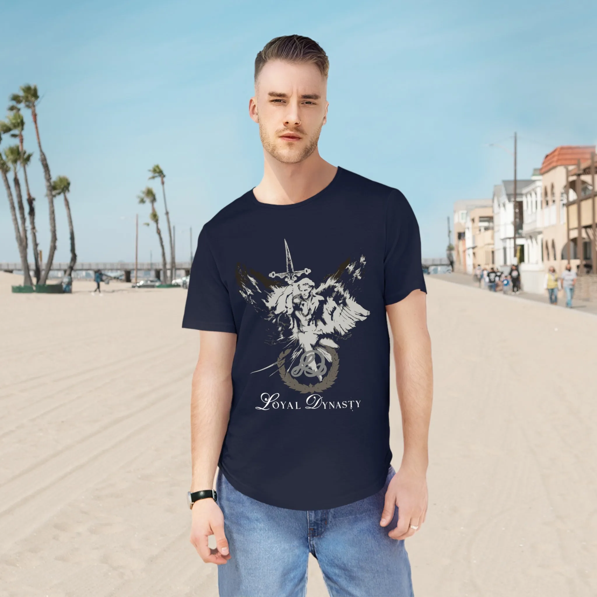 LD Guardian Angel Men's Jersey Curved Hem Tee