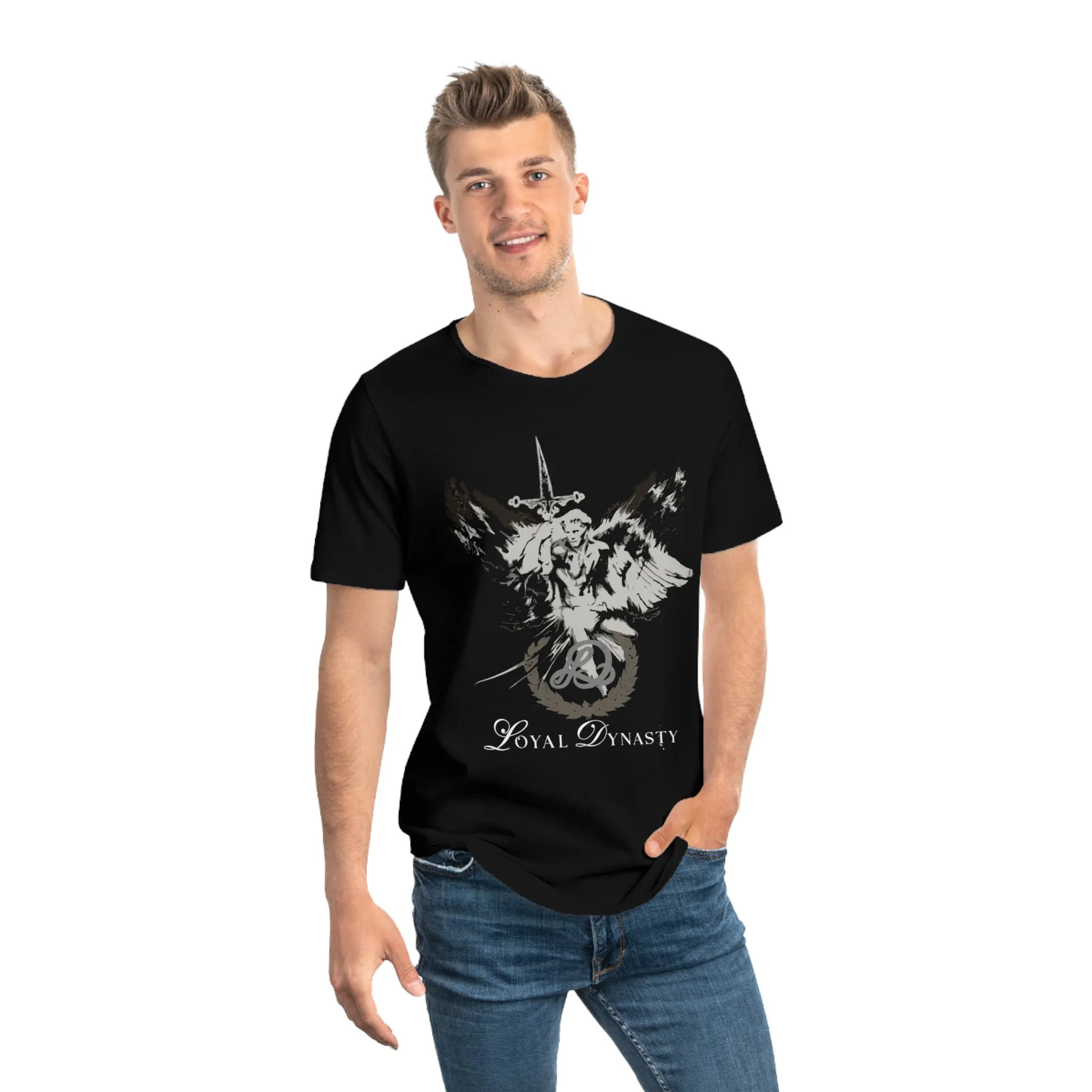 LD Guardian Angel Men's Jersey Curved Hem Tee