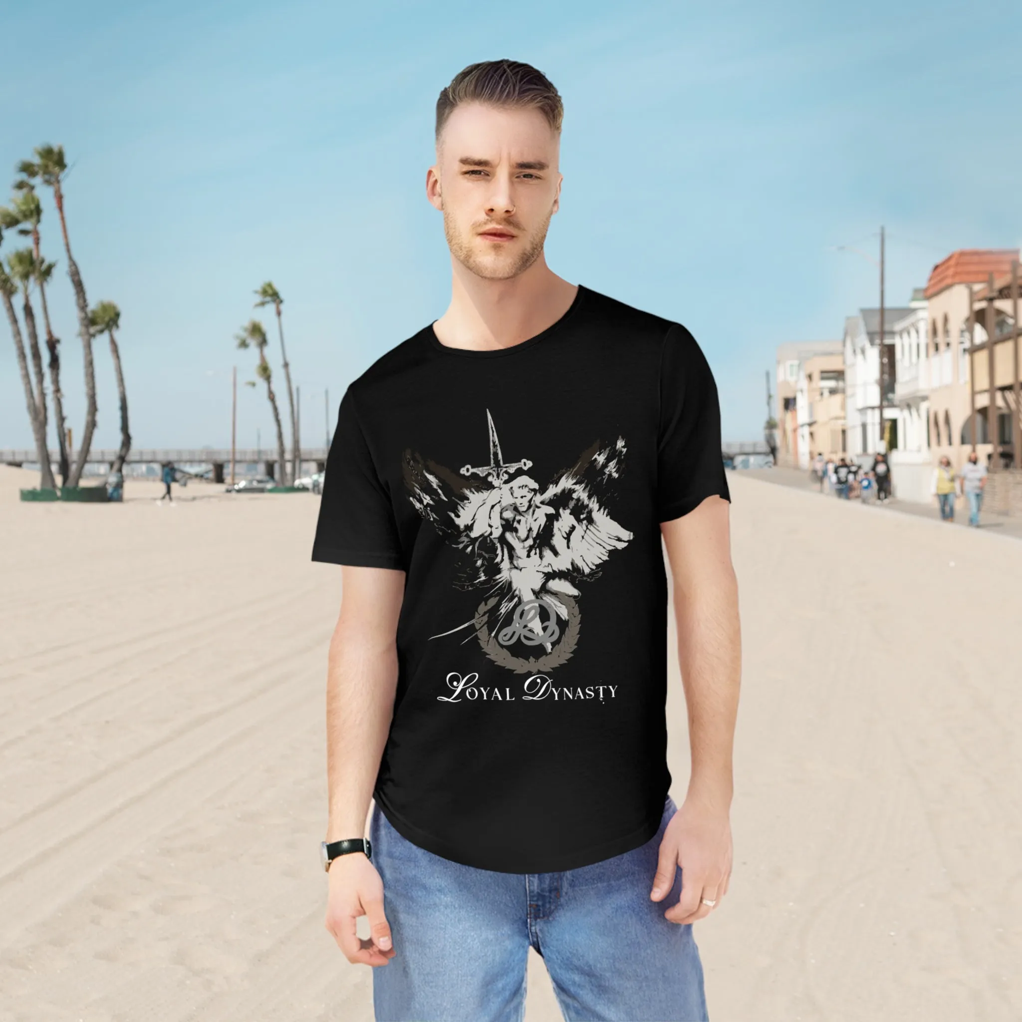 LD Guardian Angel Men's Jersey Curved Hem Tee