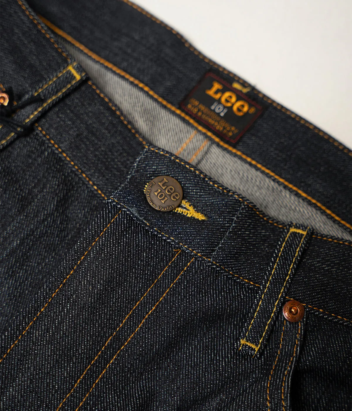 LEE 101 Z DRY SELVEDGE DENIM JAPANESE FABRIC MADE IN ITALY