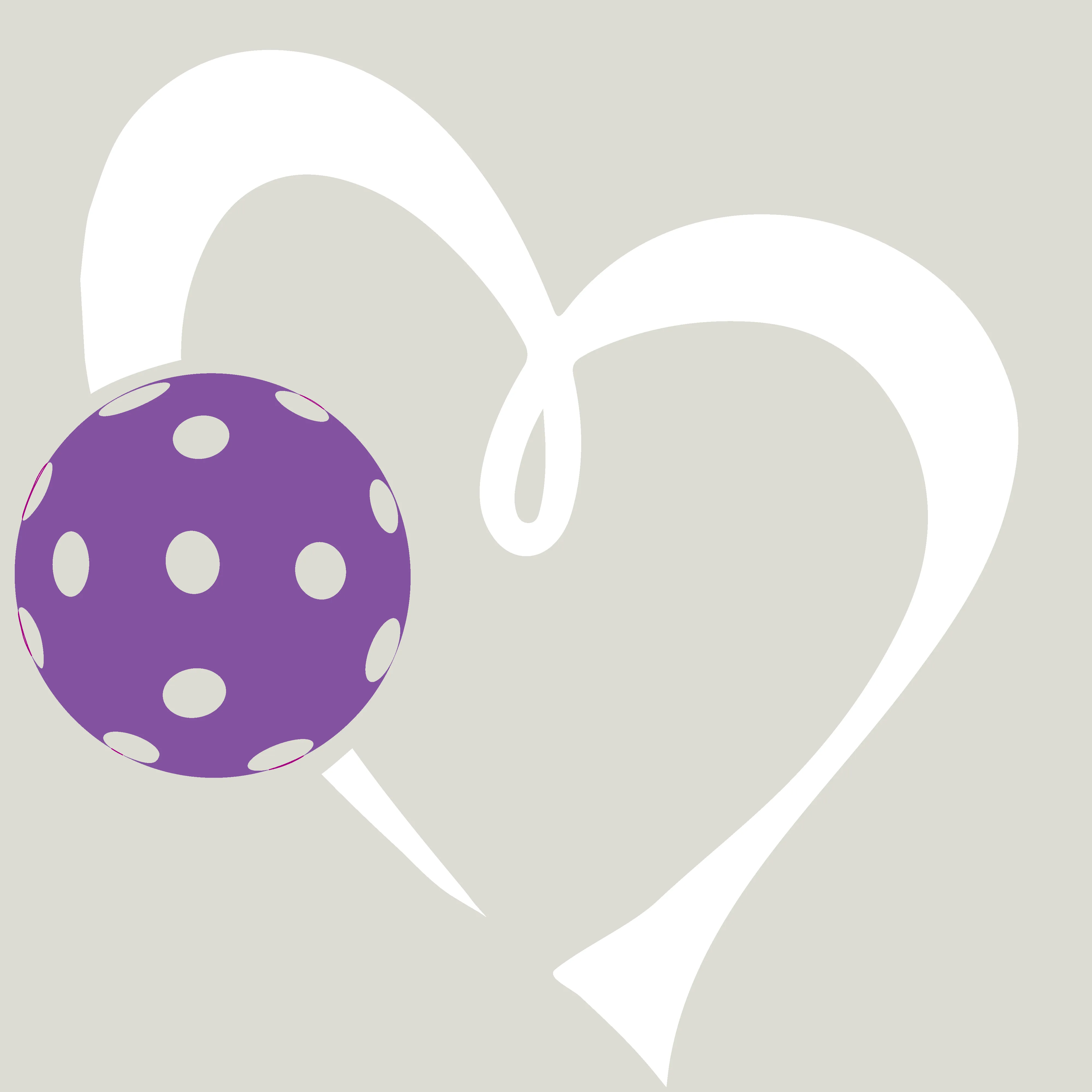 Love Pickleball Heart (Purple) | Women’s Fitted Hoodie Pickleball Sweatshirt | 50% Cotton 50% Poly Fleece