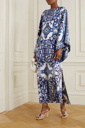 Luxury Organza Silk Kaftan, Elegant & Casual Wear Caftan For Women's