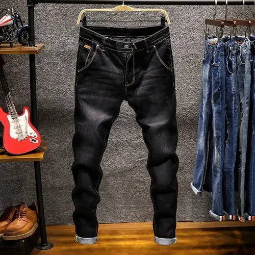 Men's Skinny Jeans Zipper Fly Slim Fit Denim Stretch Jean Pencil Leg Pants