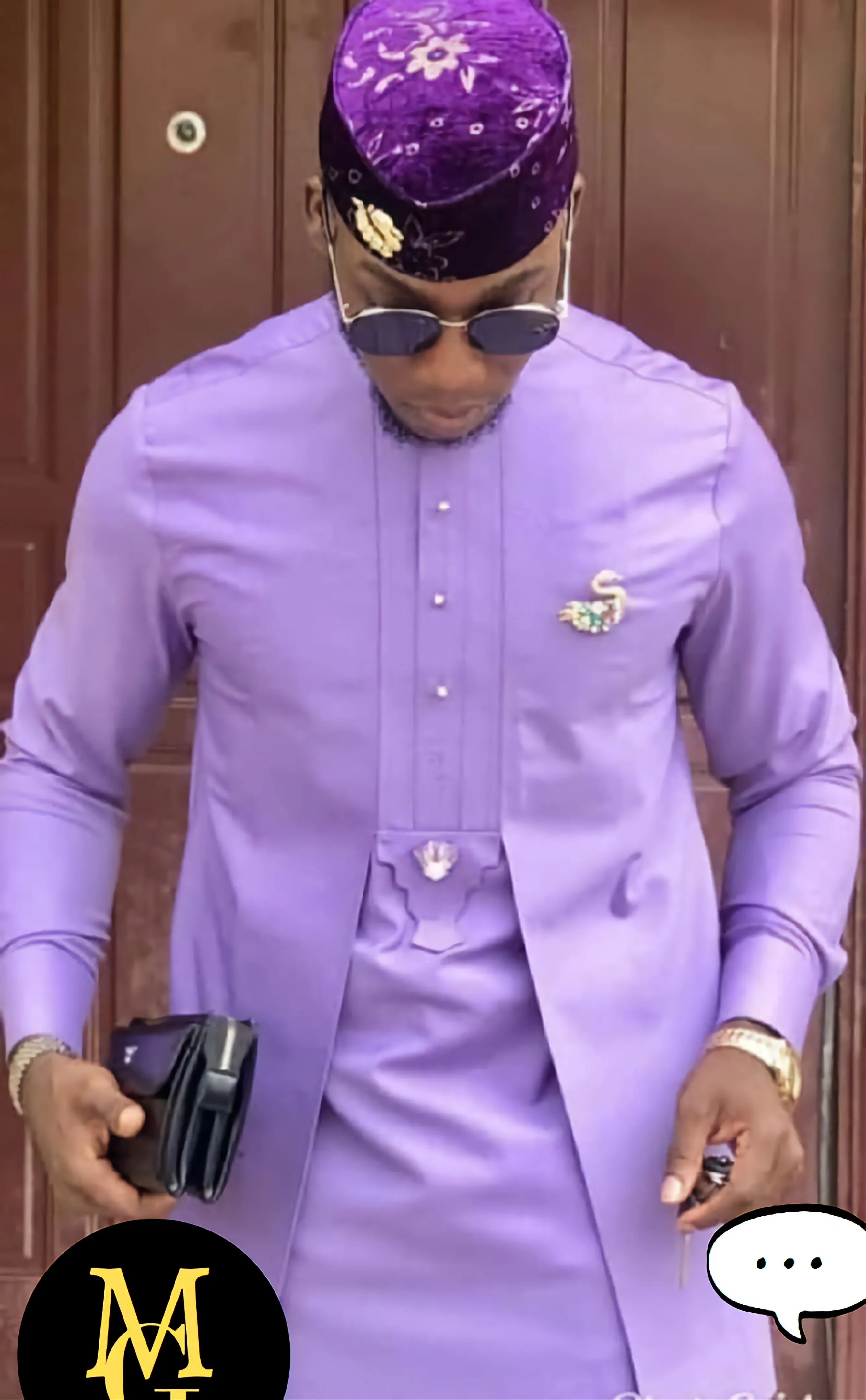 MG Men's Traditional African Wear/ Kafka, African Suit T138