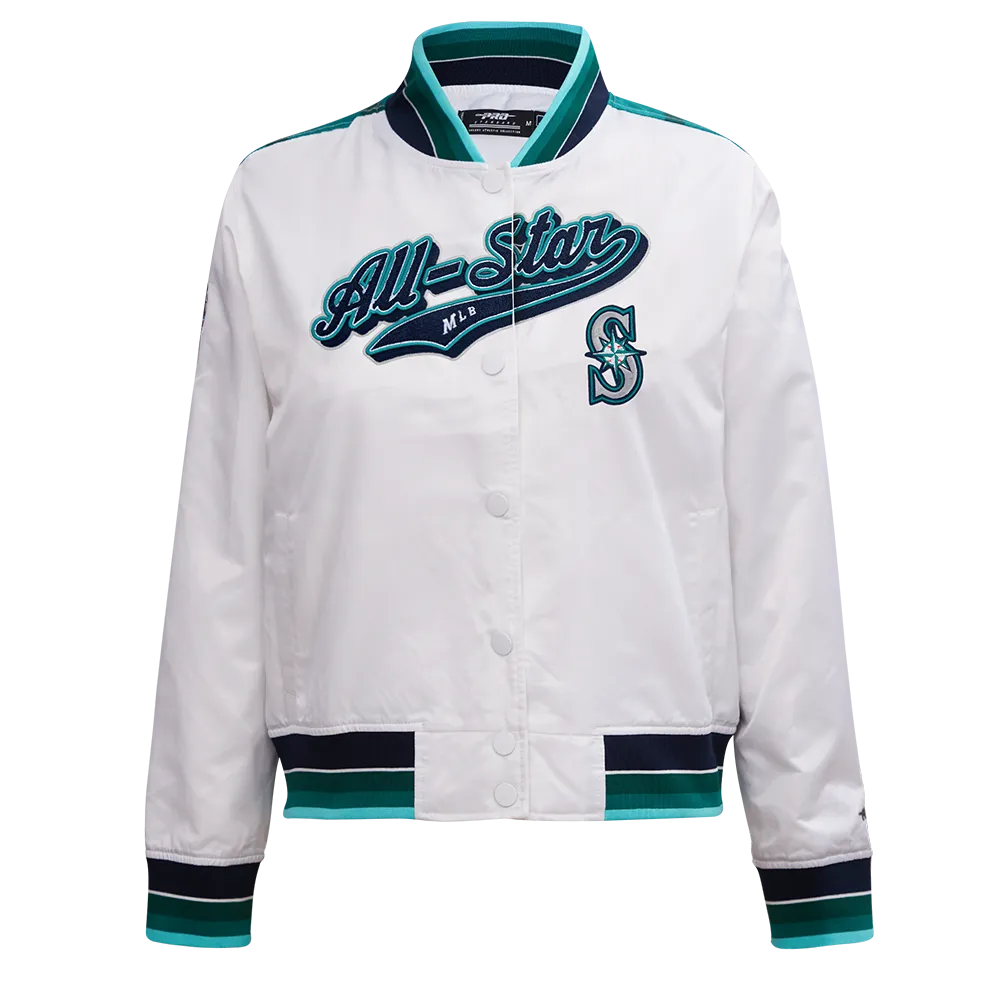 MLB ALL STAR 2023 RIB WOMEN'S SATIN JACKET (WHITE)