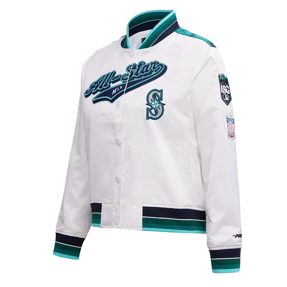MLB ALL STAR 2023 RIB WOMEN'S SATIN JACKET (WHITE)