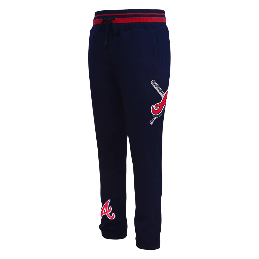 MLB ATLANTA BRAVES MASHUP MEN'S RIB SWEATPANT (MIDNIGHT NAVY/RED/MIDNIGHT NAVY)