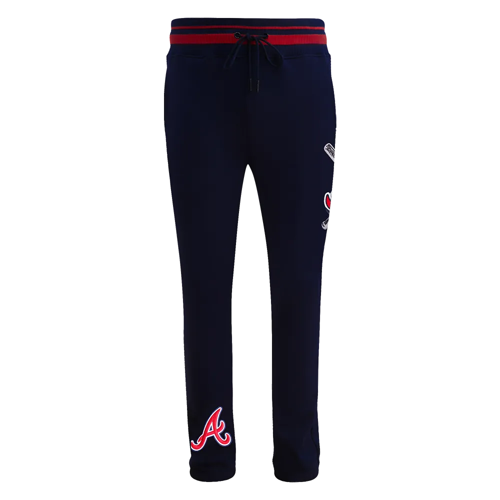MLB ATLANTA BRAVES MASHUP MEN'S RIB SWEATPANT (MIDNIGHT NAVY/RED/MIDNIGHT NAVY)