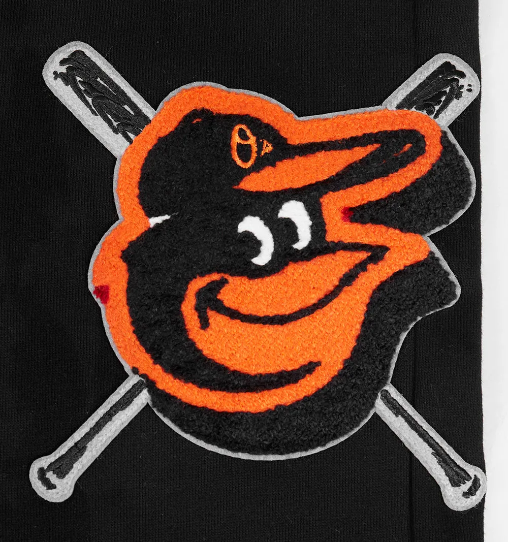 MLB BALTIMORE ORIOLES MASHUP MEN'S RIB SWEATPANT (BLACK/ORANGE)