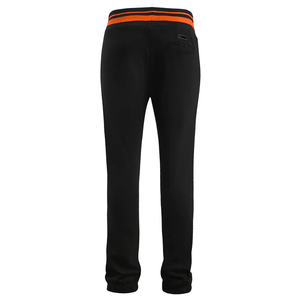 MLB BALTIMORE ORIOLES MASHUP MEN'S RIB SWEATPANT (BLACK/ORANGE)