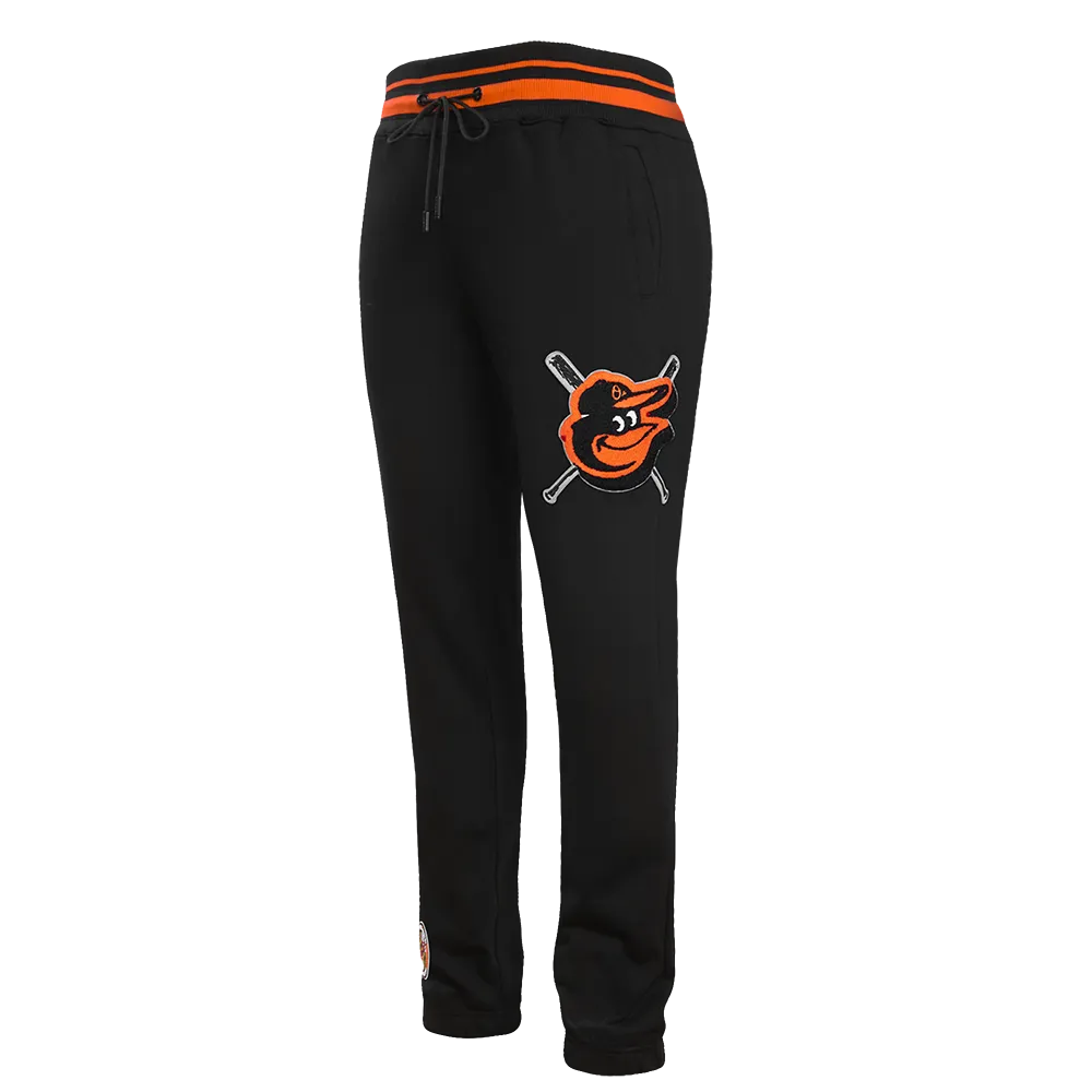 MLB BALTIMORE ORIOLES MASHUP MEN'S RIB SWEATPANT (BLACK/ORANGE)