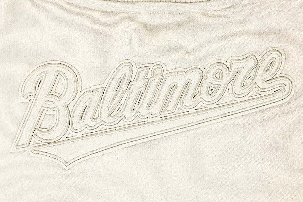 MLB BALTIMORE ORIOLES NEUTRAL WOMEN'S CREWNECK (EGGSHELL)