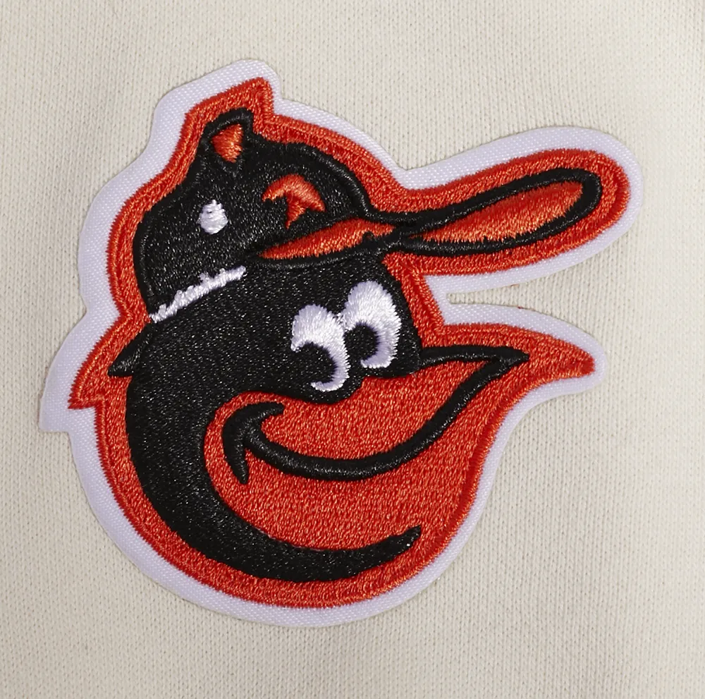 MLB BALTIMORE ORIOLES RETRO CLASSIC WOMEN'S RIB CREWNECK (EGGSHELL/ BLACK)