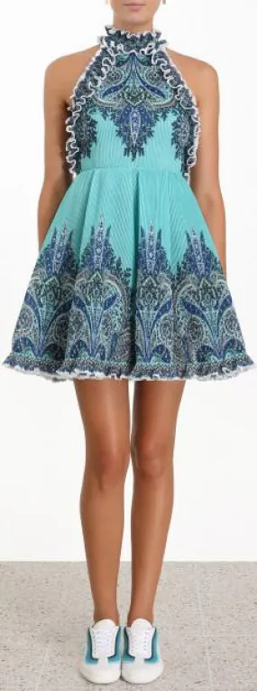 'Moncur' Ruffle Neck Mini Dress