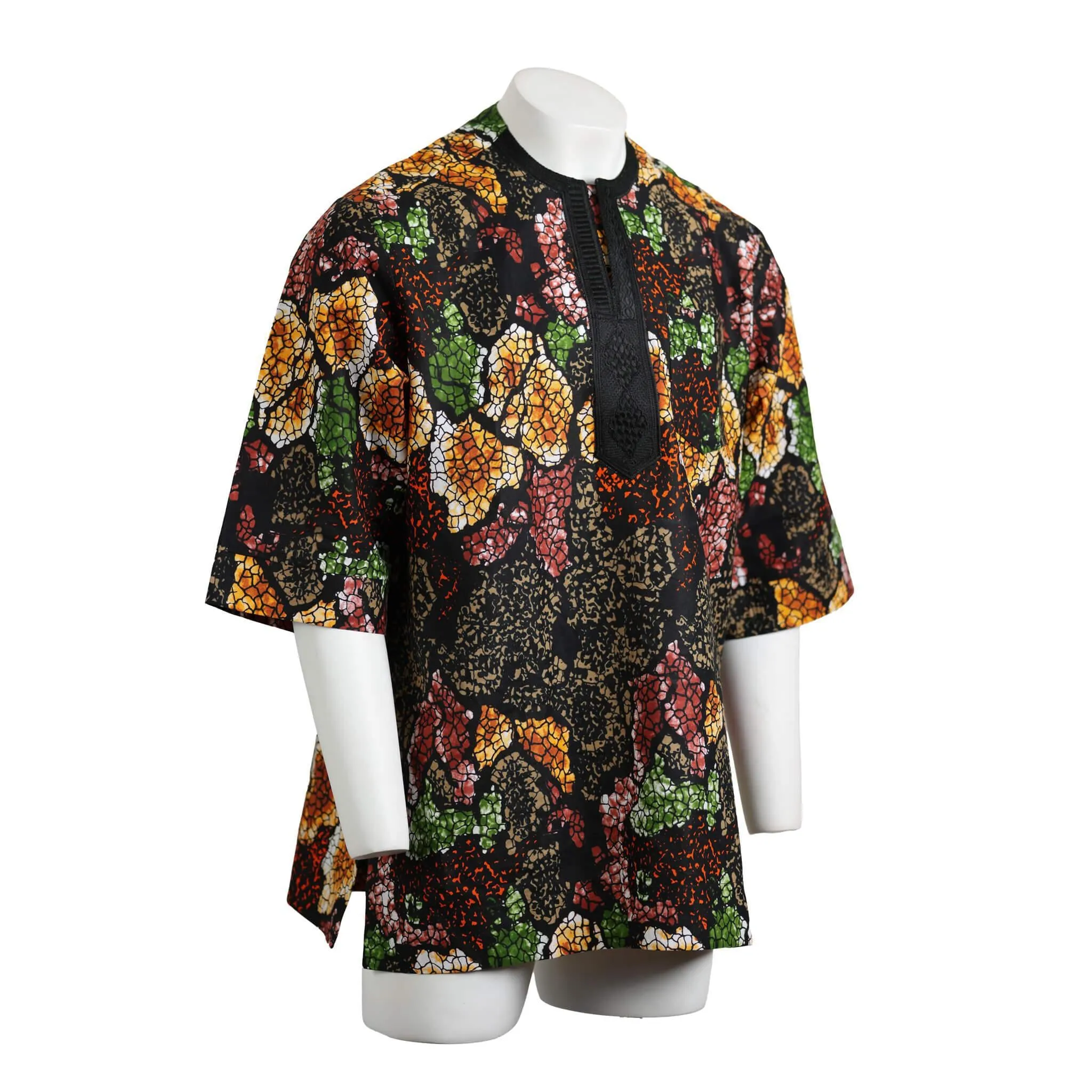 Muti-Colored Wax Print Agbada Set