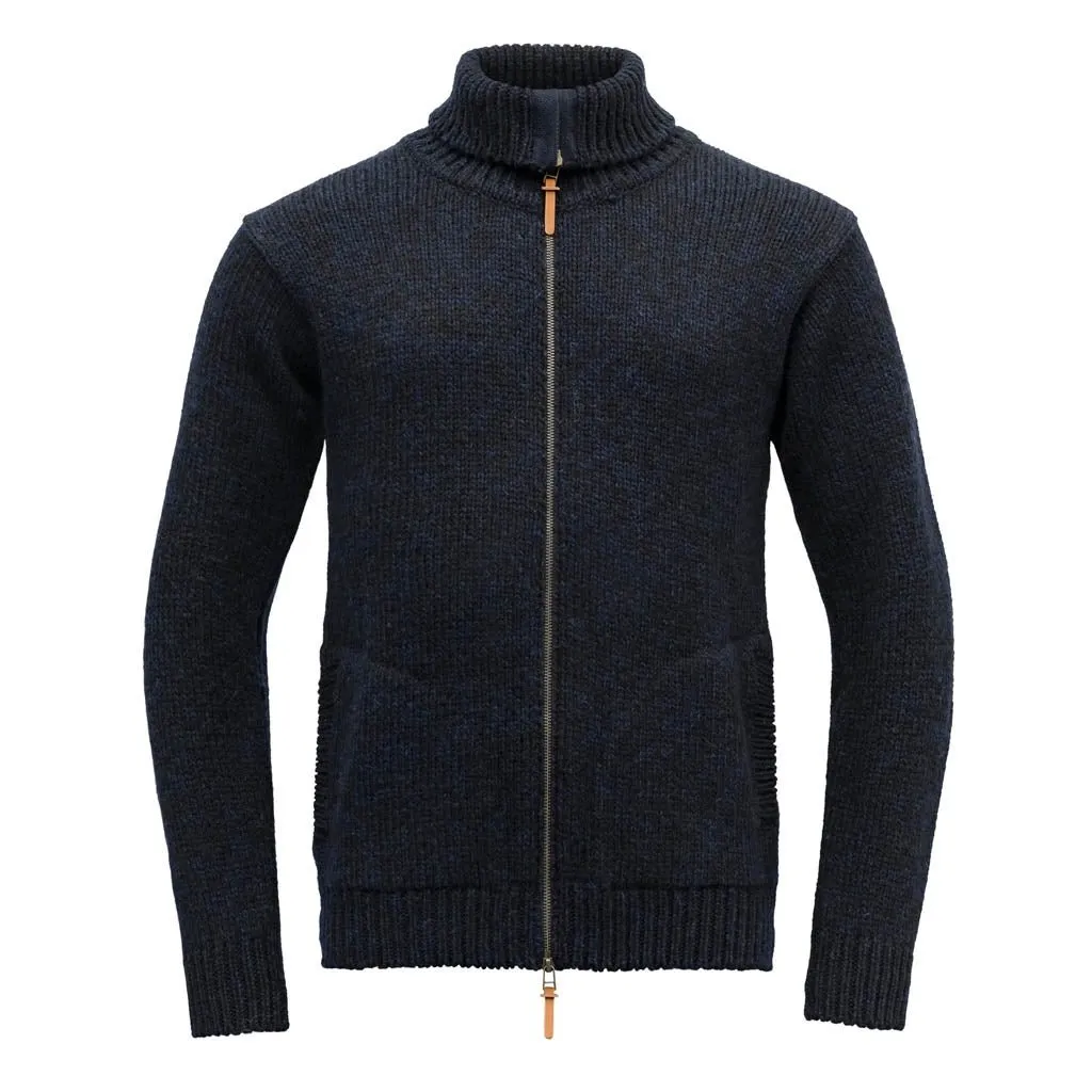 NANSEN ZIP CARDIGAN HIGH NECK NAVY