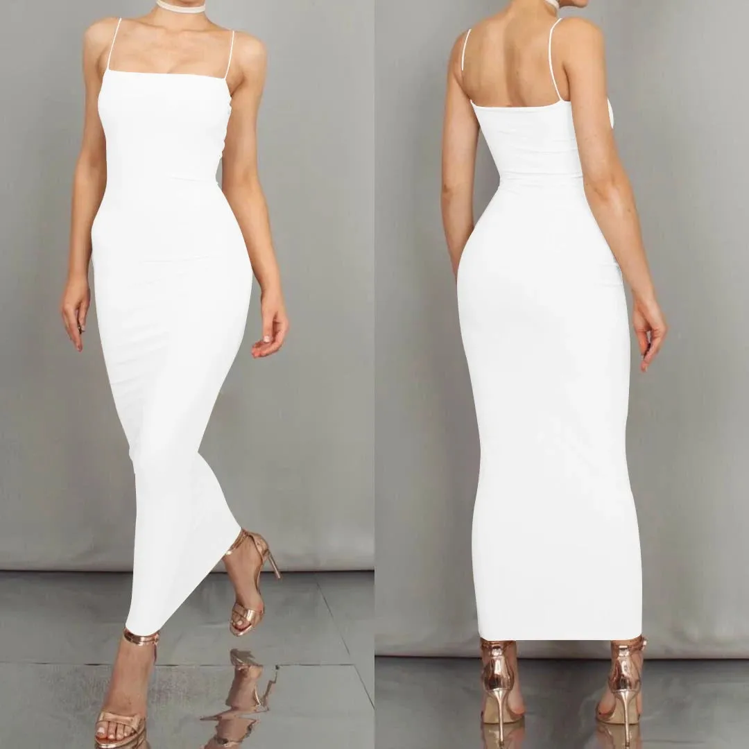 New Summer Women'S Dress Long Sling Dresses Club Sexy Suspender Dress