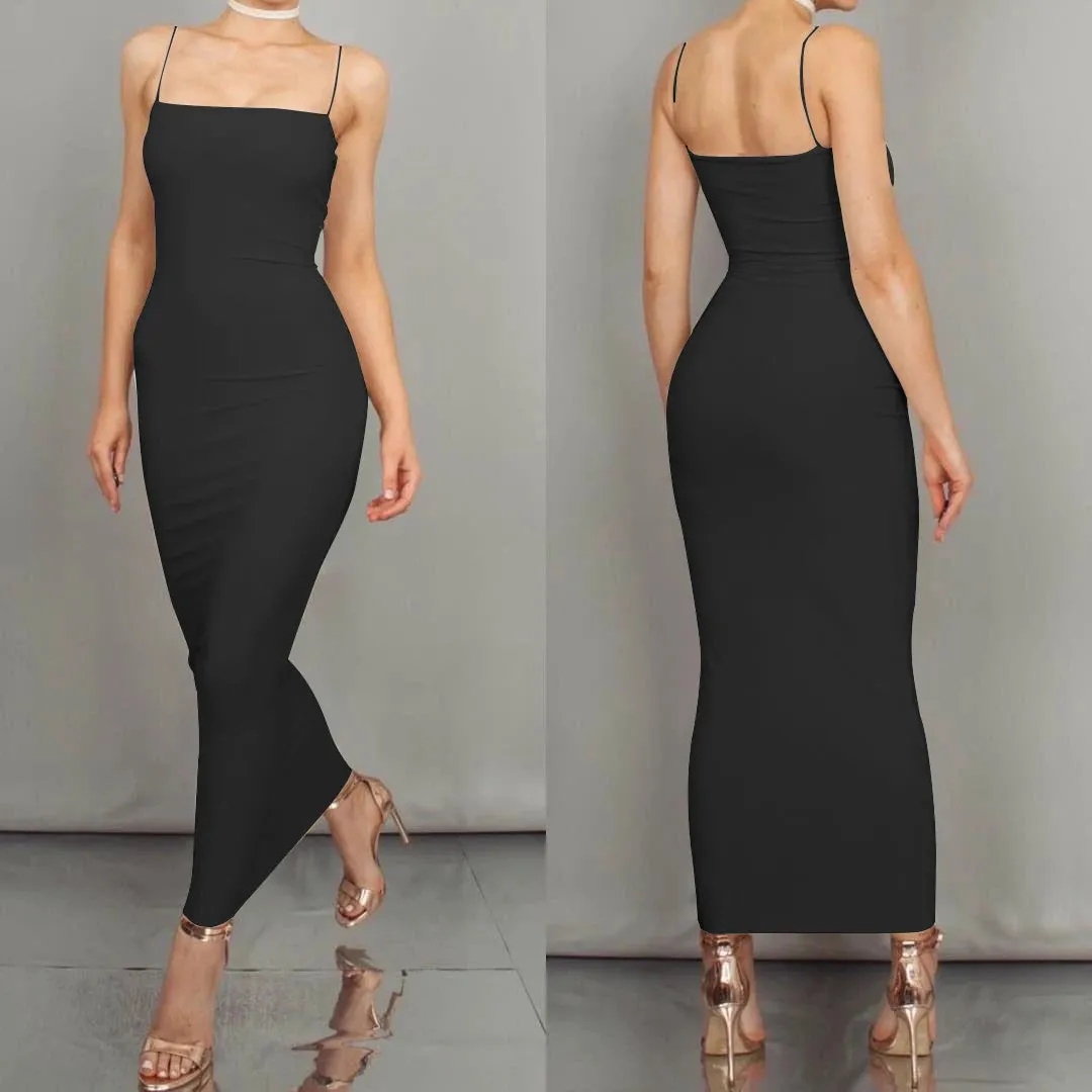 New Summer Women'S Dress Long Sling Dresses Club Sexy Suspender Dress