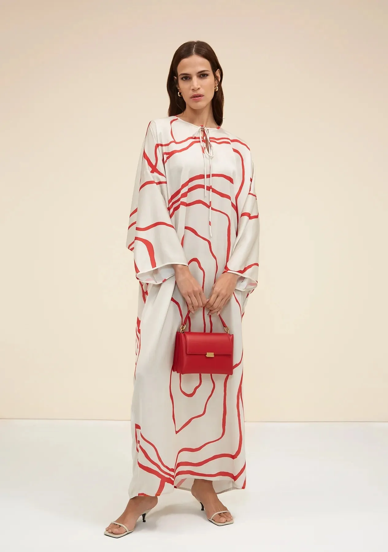 Organza Silk Digital Printed Caftan For Women's Long Kaftan