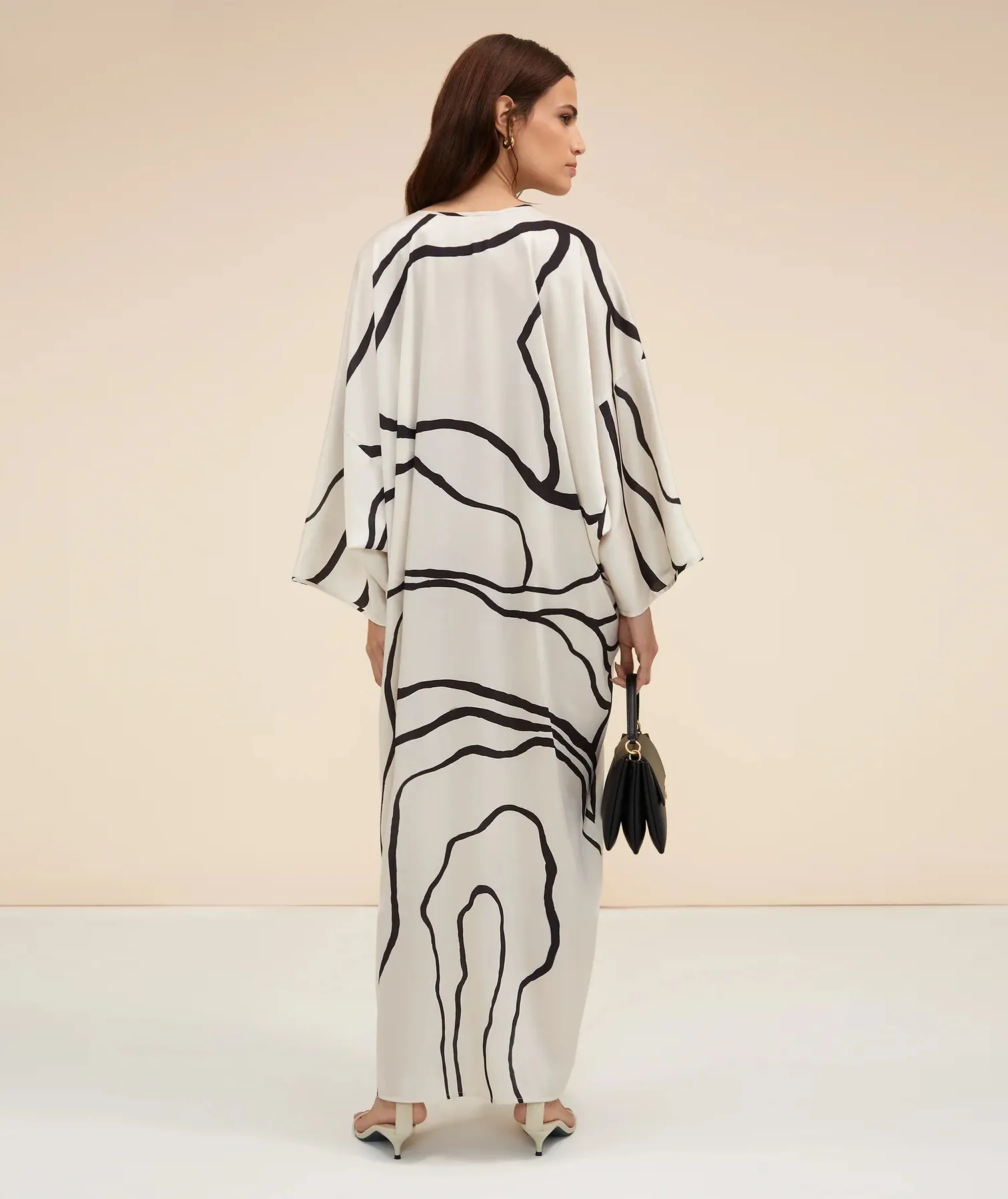 Organza Silk Digital Printed Caftan For Women's Long Kaftan