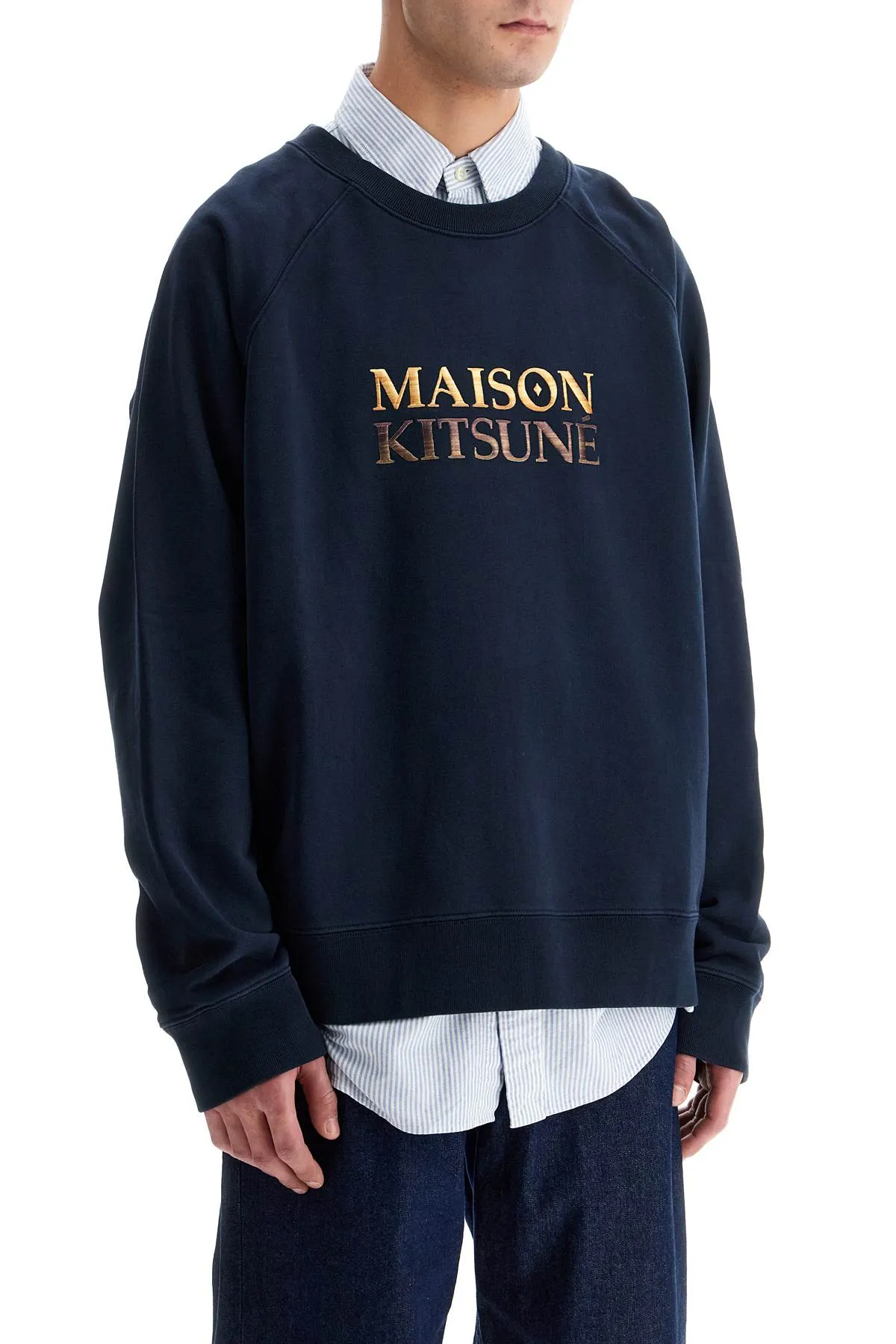 'oversized sweatshirt with NM00311KM0001 NAVY