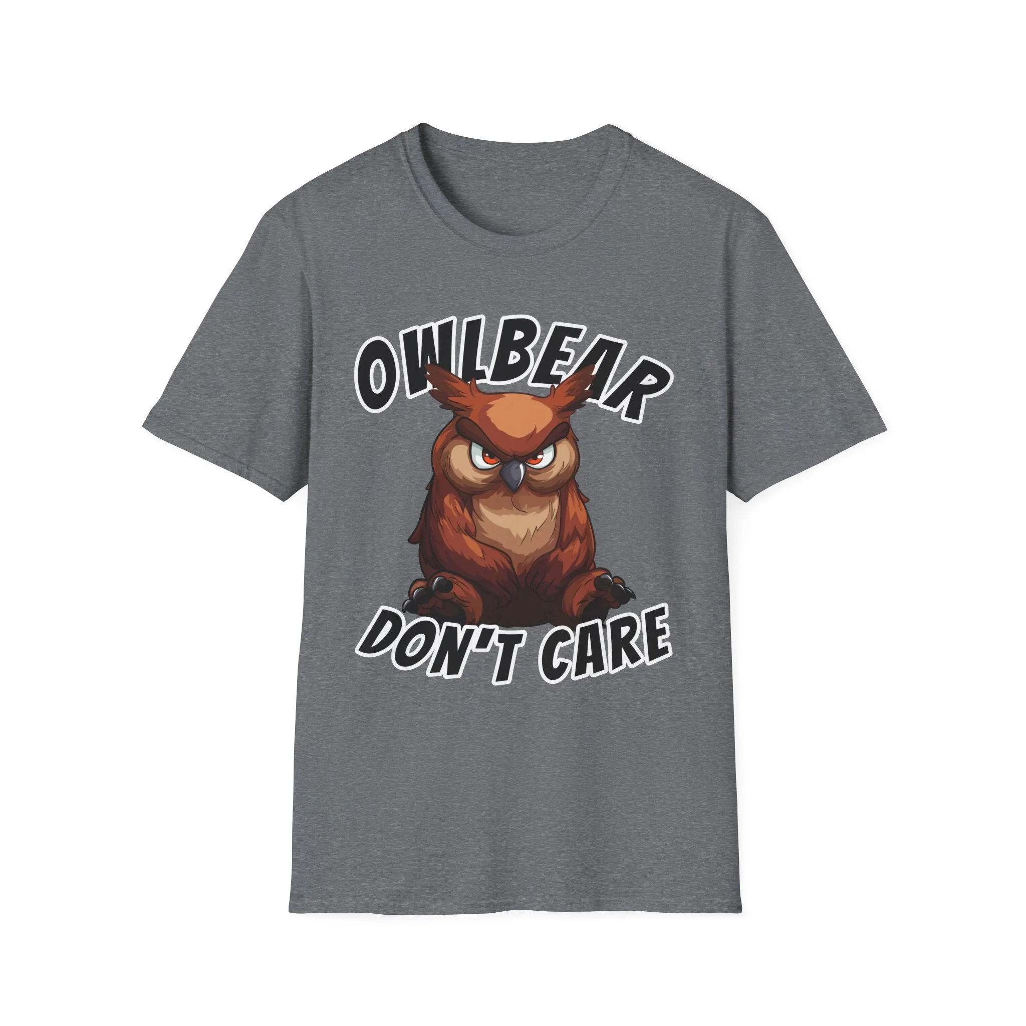 Owlbear Don't Care - Unisex Softstyle T-Shirt - Dungeon Master DM Shirt - Gamer Shirt