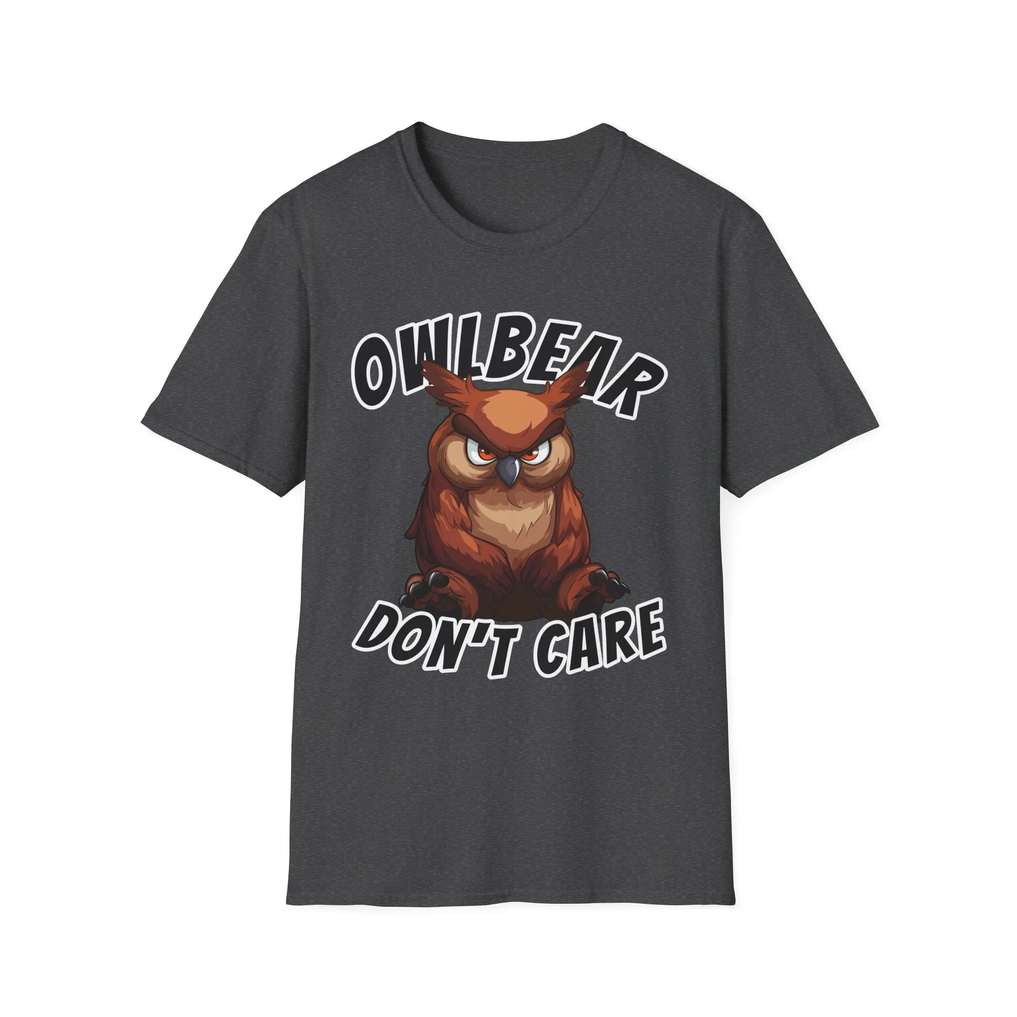 Owlbear Don't Care - Unisex Softstyle T-Shirt - Dungeon Master DM Shirt - Gamer Shirt