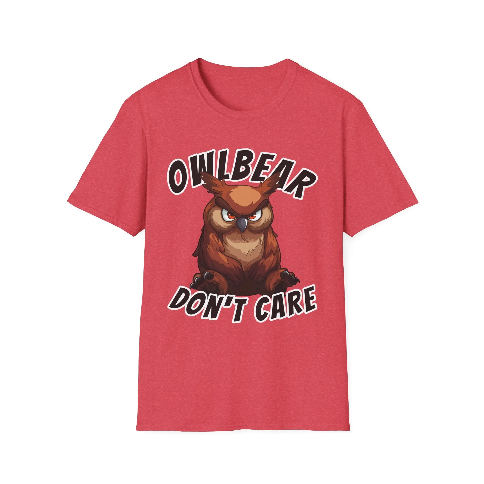 Owlbear Don't Care - Unisex Softstyle T-Shirt - Dungeon Master DM Shirt - Gamer Shirt