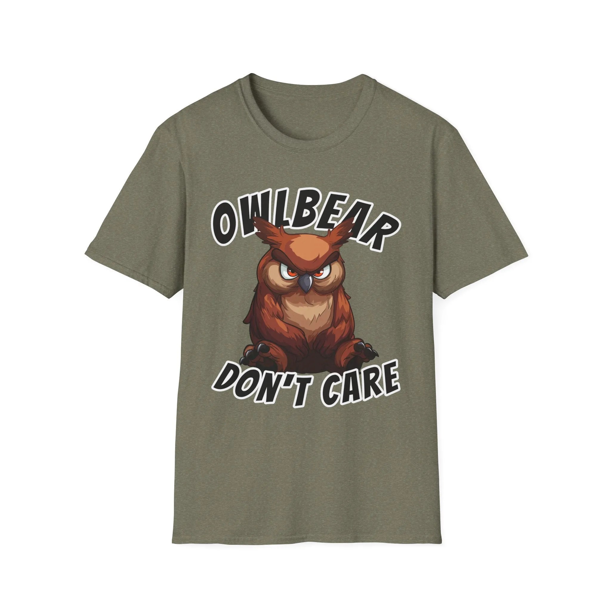 Owlbear Don't Care - Unisex Softstyle T-Shirt - Dungeon Master DM Shirt - Gamer Shirt