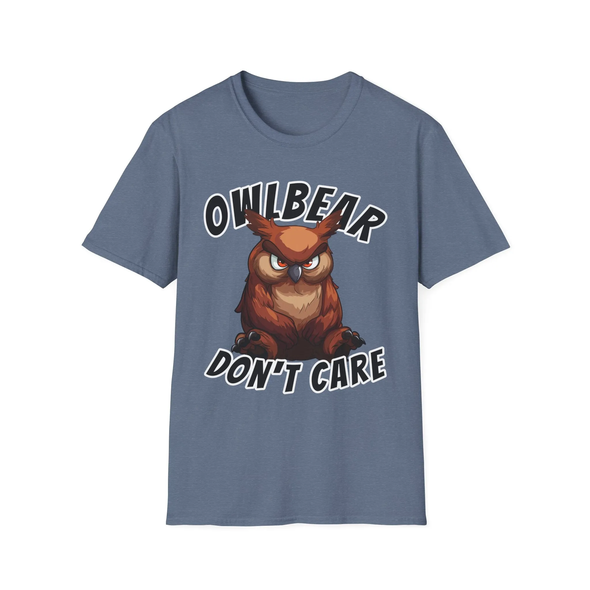 Owlbear Don't Care - Unisex Softstyle T-Shirt - Dungeon Master DM Shirt - Gamer Shirt