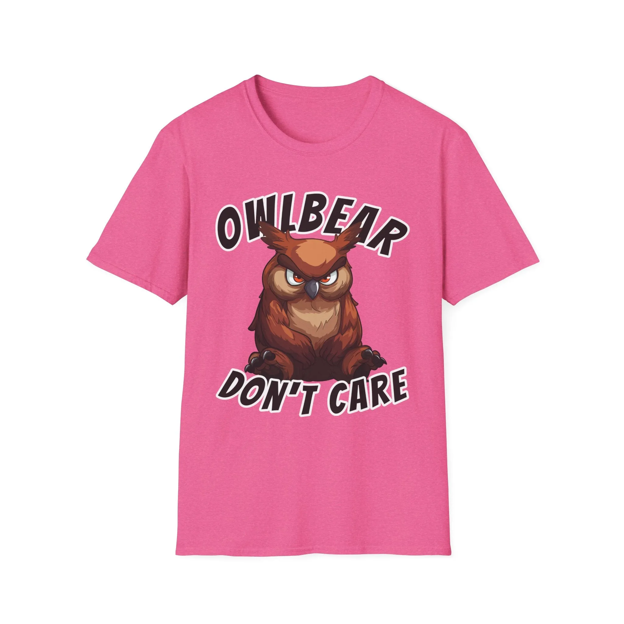 Owlbear Don't Care - Unisex Softstyle T-Shirt - Dungeon Master DM Shirt - Gamer Shirt