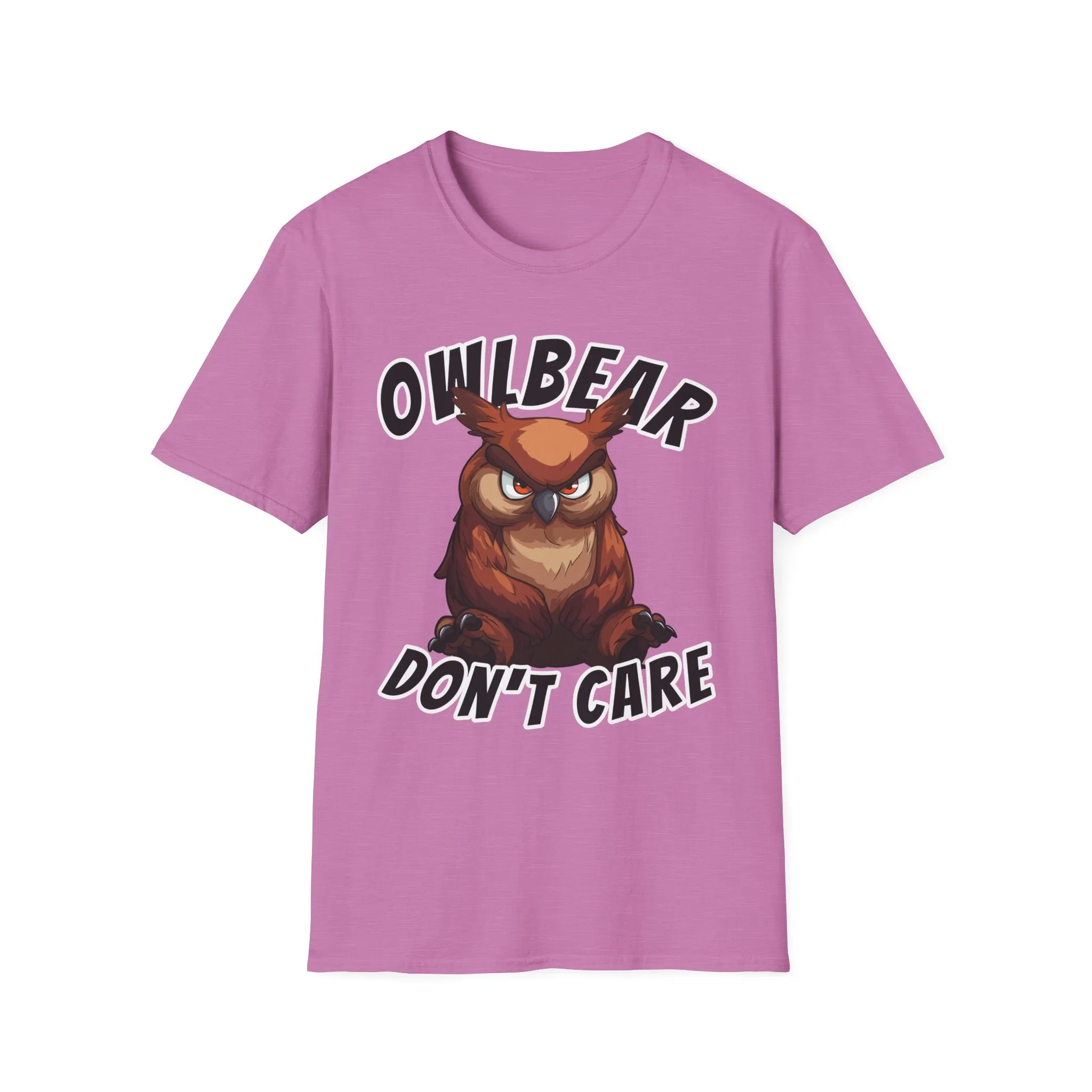 Owlbear Don't Care - Unisex Softstyle T-Shirt - Dungeon Master DM Shirt - Gamer Shirt