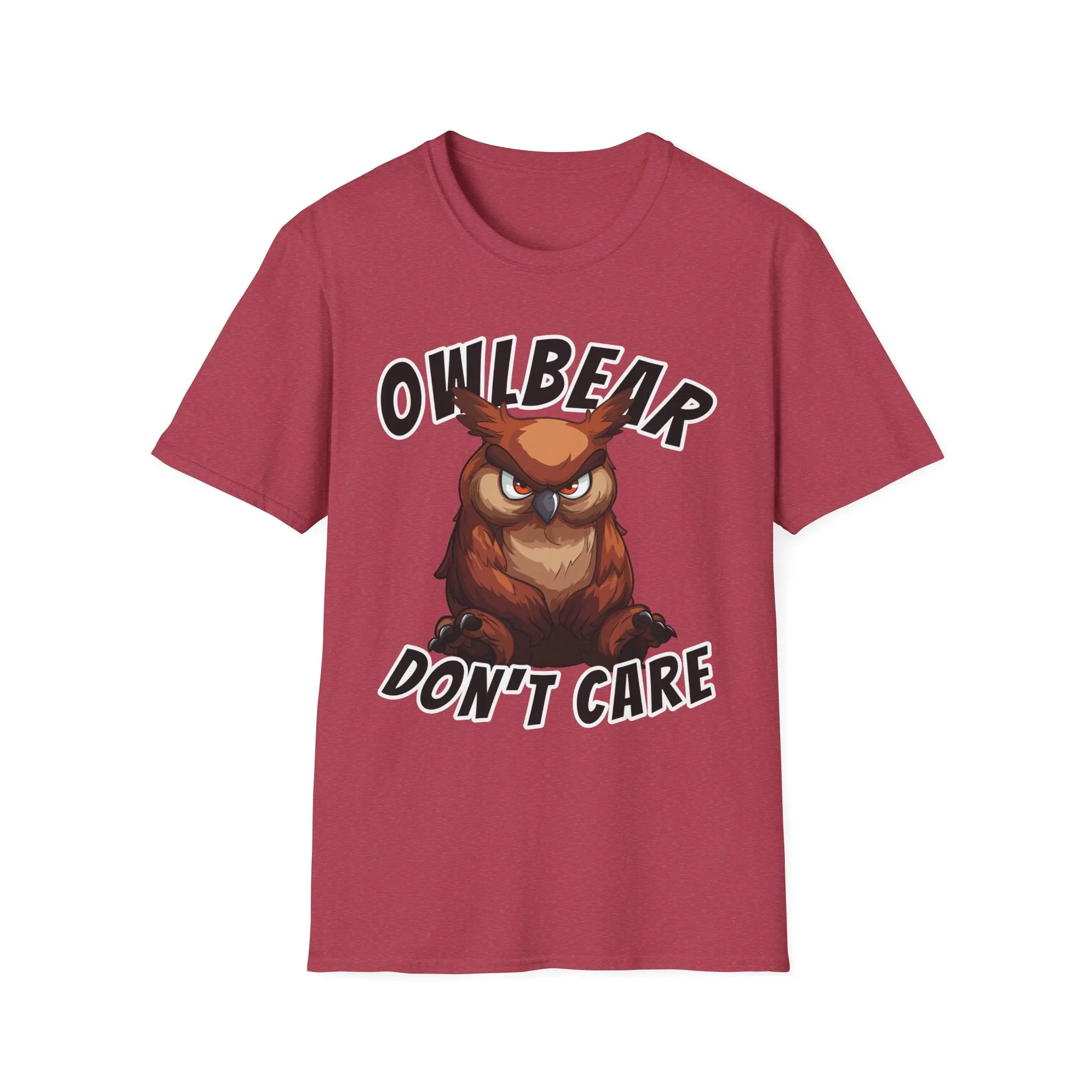 Owlbear Don't Care - Unisex Softstyle T-Shirt - Dungeon Master DM Shirt - Gamer Shirt