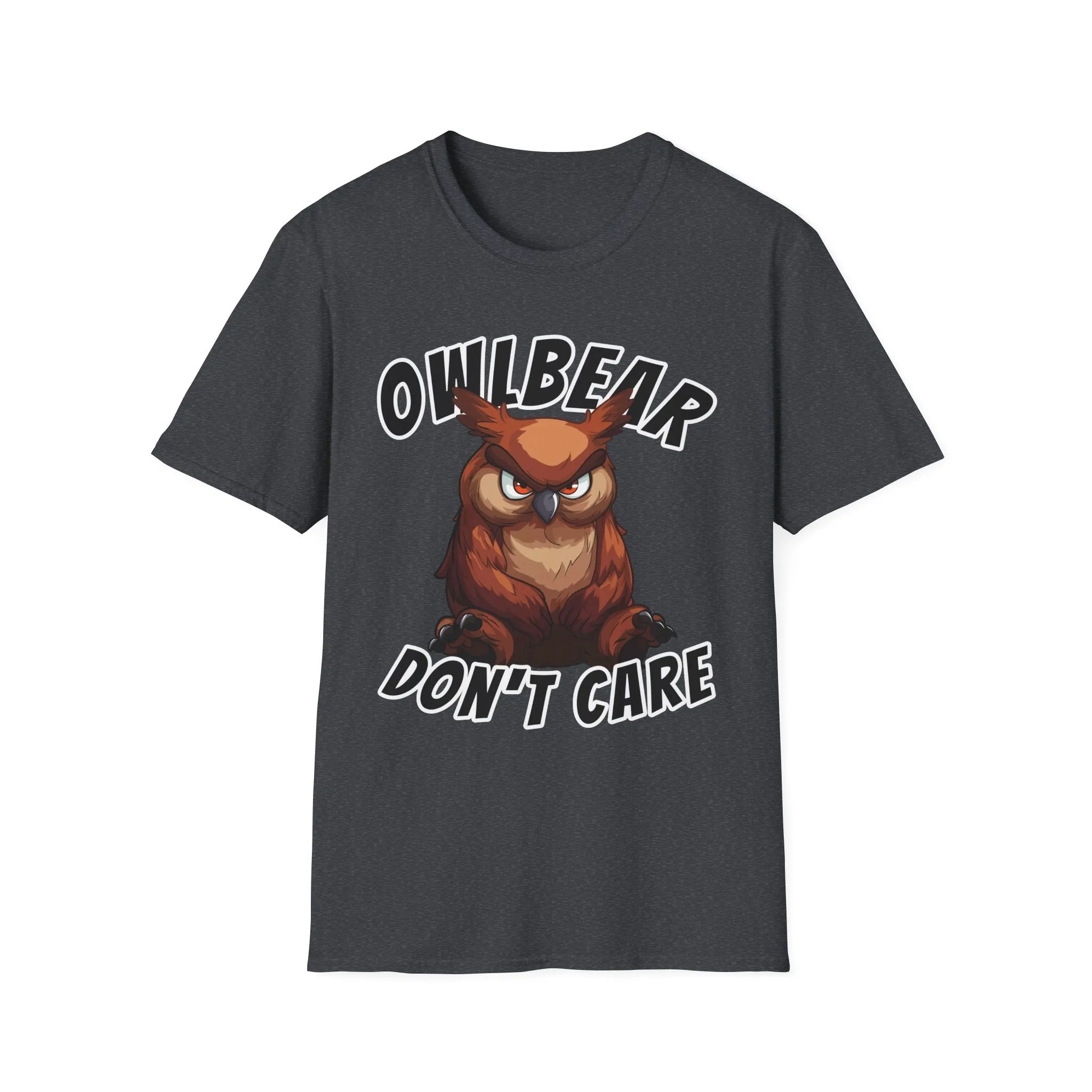 Owlbear Don't Care - Unisex Softstyle T-Shirt - Dungeon Master DM Shirt - Gamer Shirt