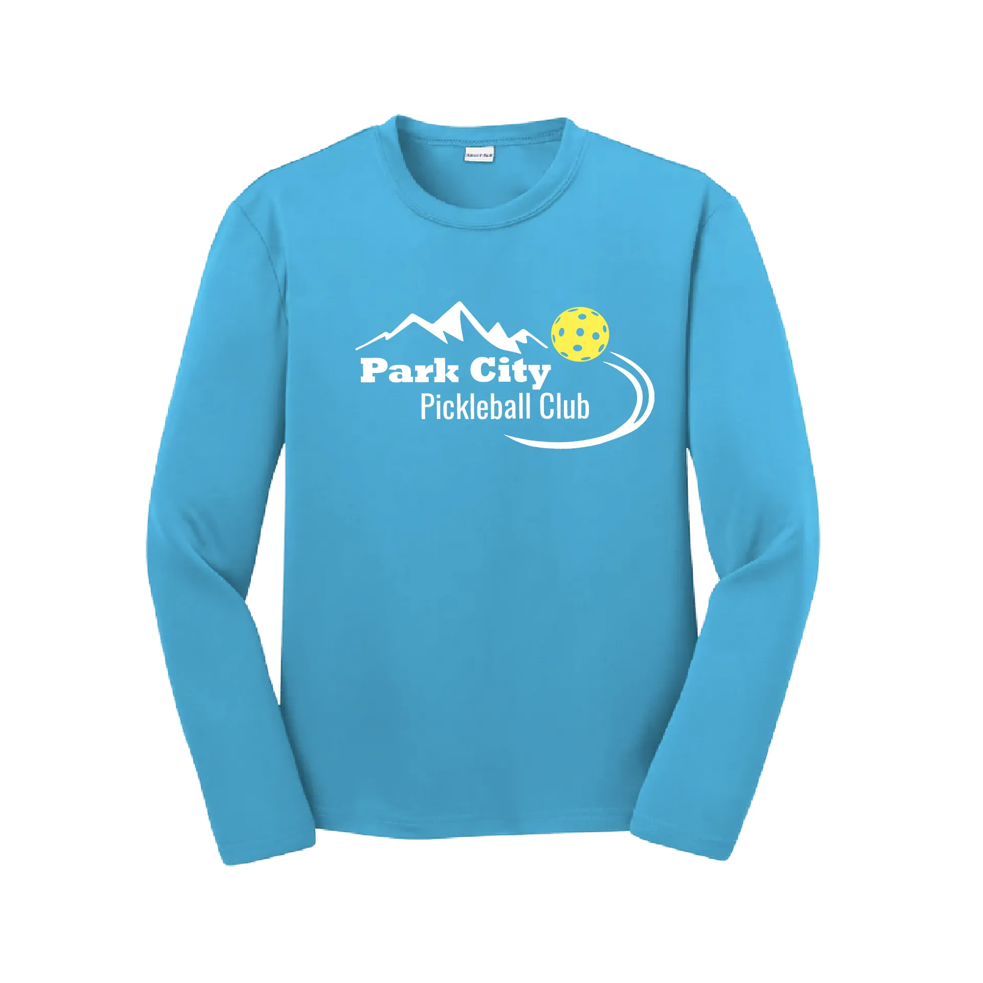 Park City Pickleball Club (White Words) | Youth Long Sleeve Atheletic Shirt | 100% Polyester