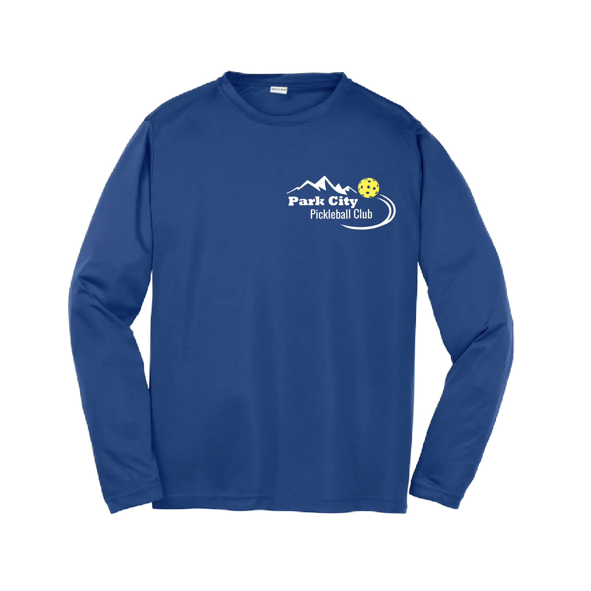 Park City Pickleball Club (White Words) | Youth Long Sleeve Atheletic Shirt | 100% Polyester