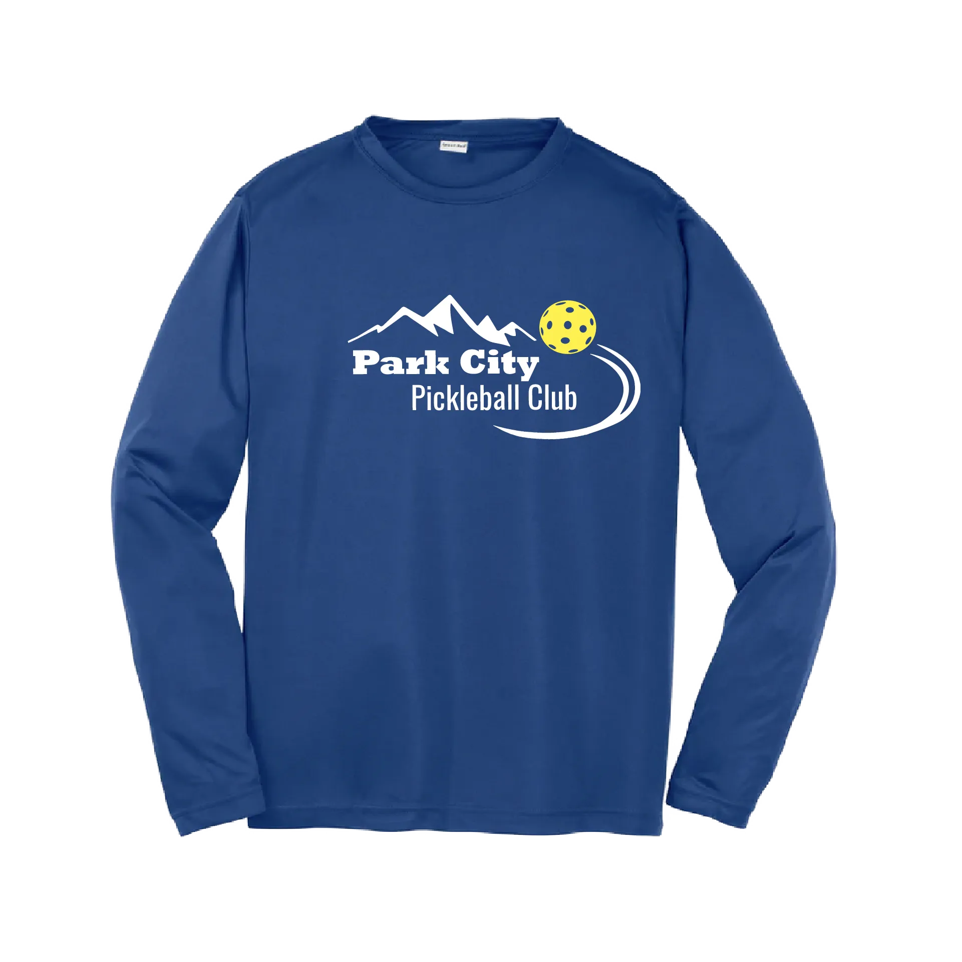 Park City Pickleball Club (White Words) | Youth Long Sleeve Atheletic Shirt | 100% Polyester